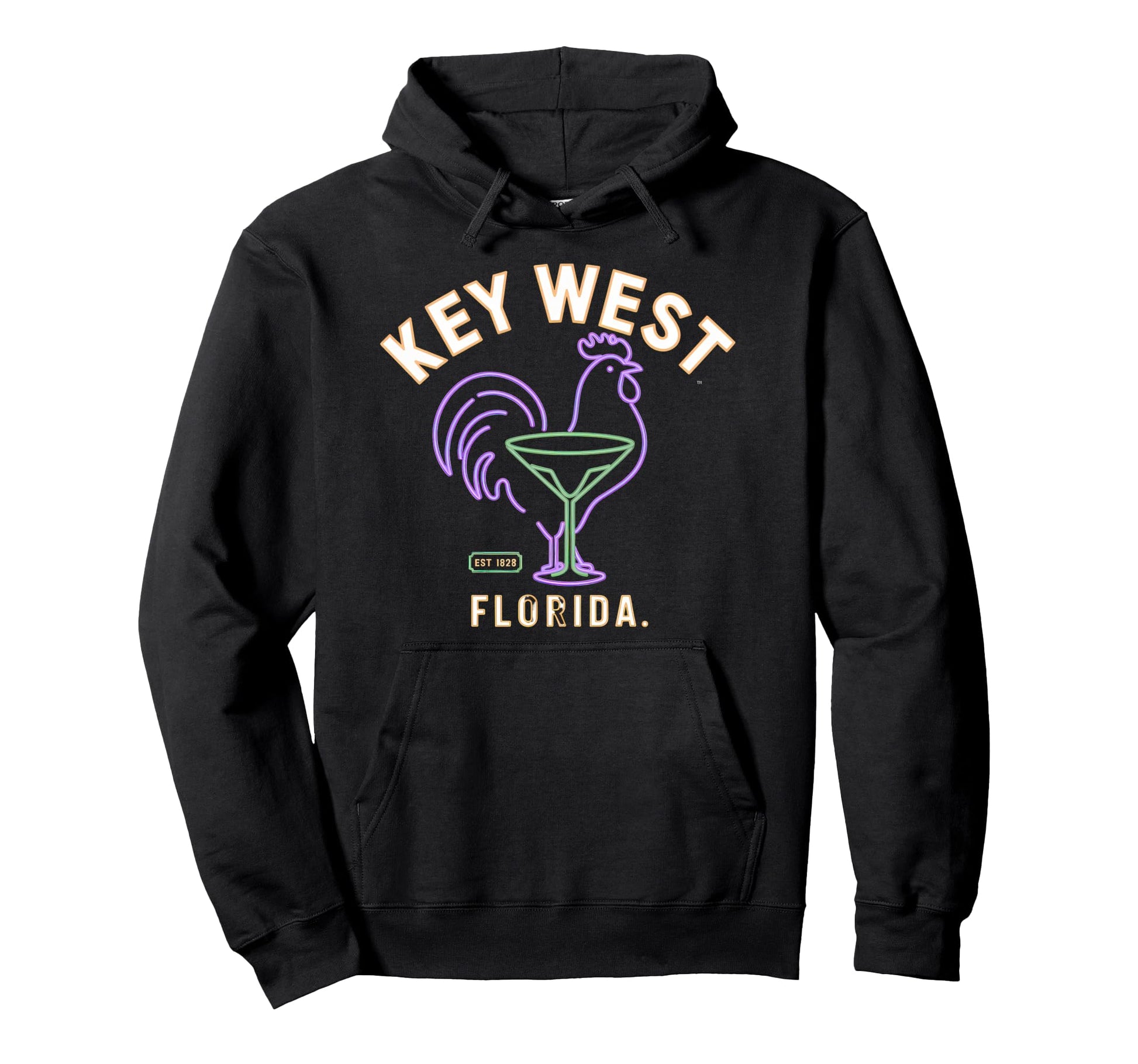 Key West Florida Rooster Vaction Summer Hoodie - Unique Graphic for Adults - T-Shirt, Sweatshirt, Hoodie