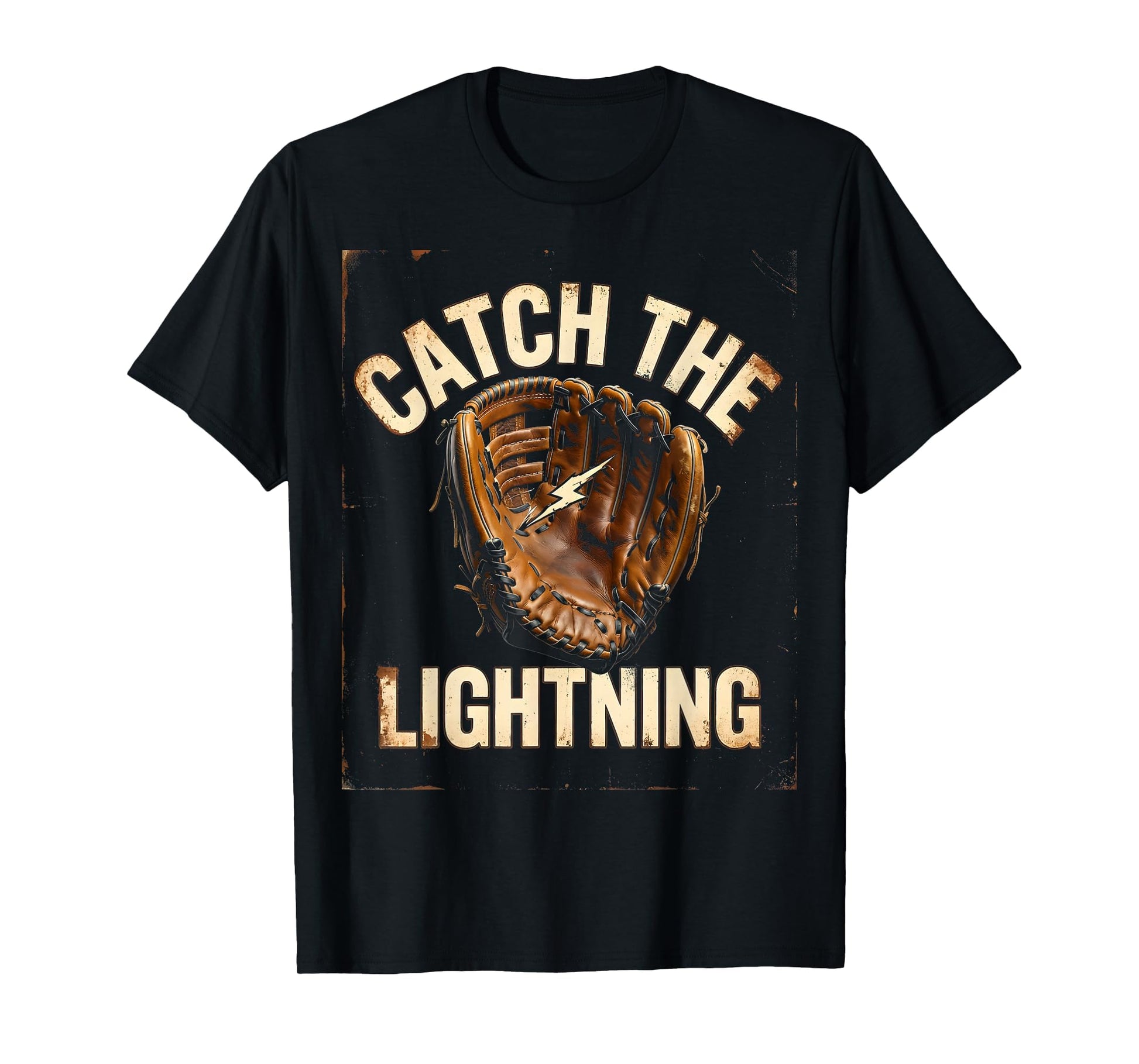 Catch Lightning Baseball Glove T-Shirt - Trendy Graphic Men Women - T-Shirt, Sweatshirt, Hoodie