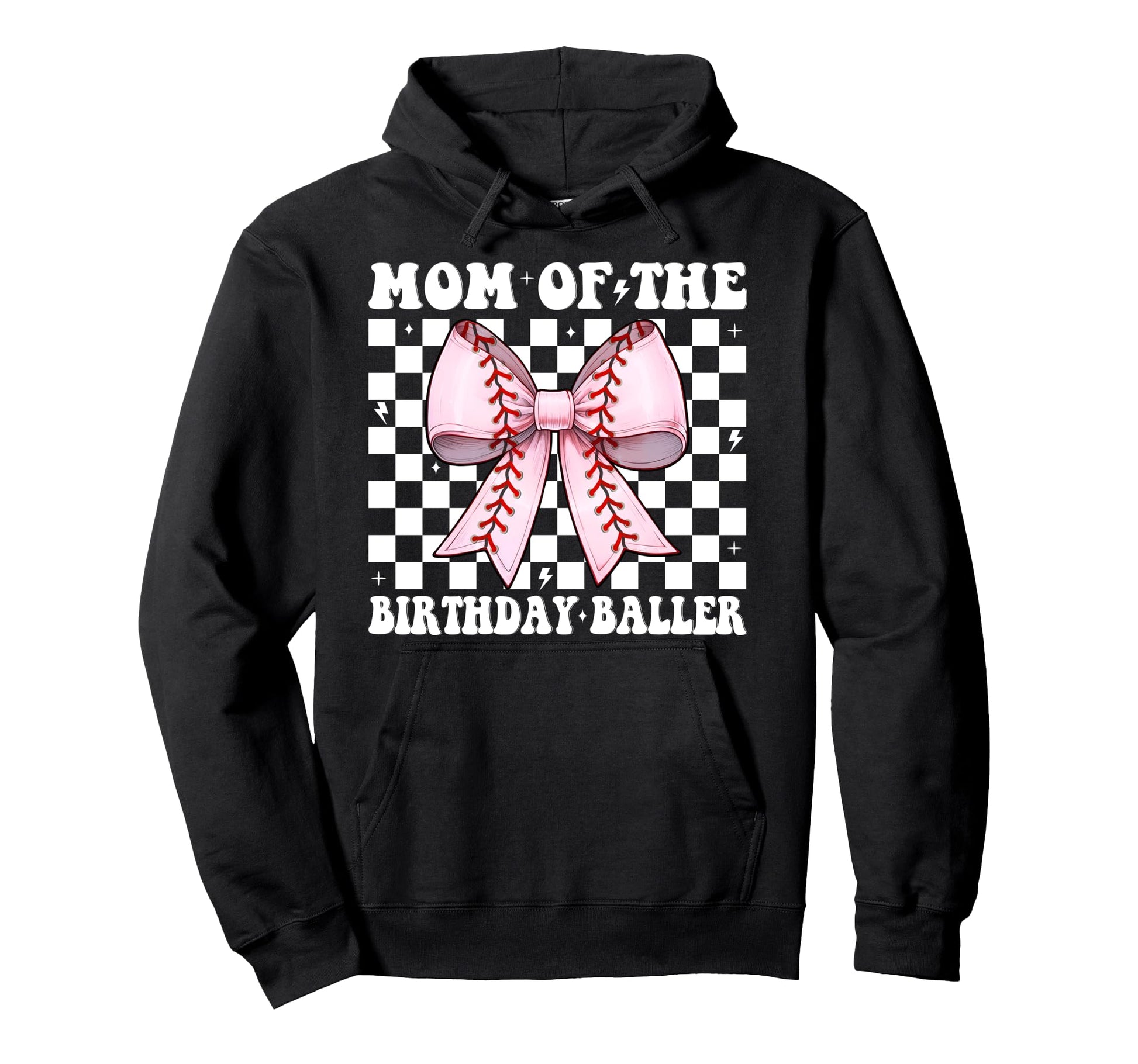 Mom Birthday Baller Baseball Mom Hoodie - Fun Novelty Design for Adults - T-Shirt, Sweatshirt, Hoodie