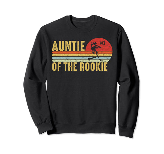Aunt Rookie Baseball 1St Birthday Sweatshirt - Aesthetic Graphic Men Women - T-Shirt, Sweatshirt, Hoodie