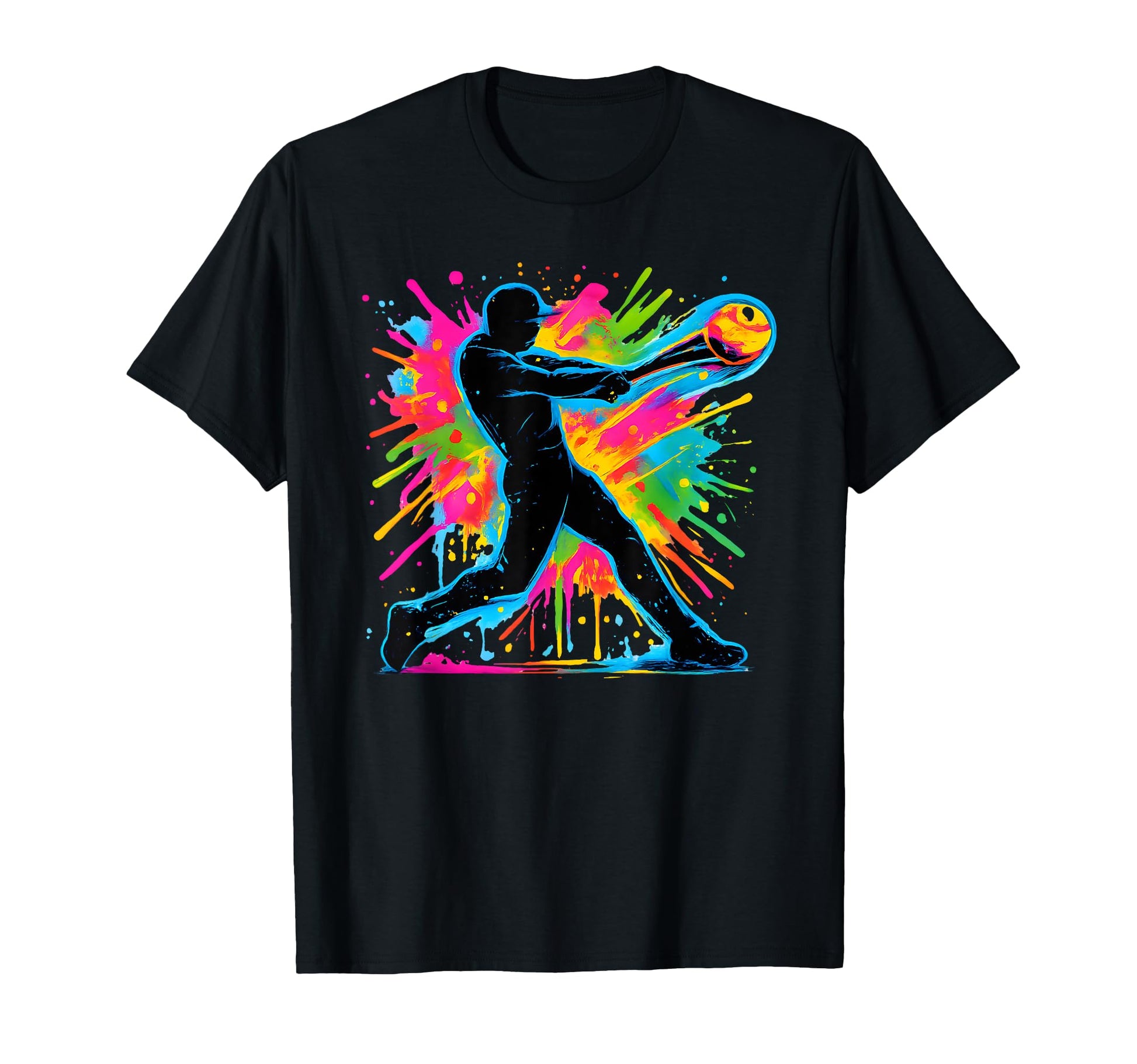 Baseball Player Abstract Art 90S T-Shirt - Casual Everyday Wear for Adults - T-Shirt, Sweatshirt, Hoodie