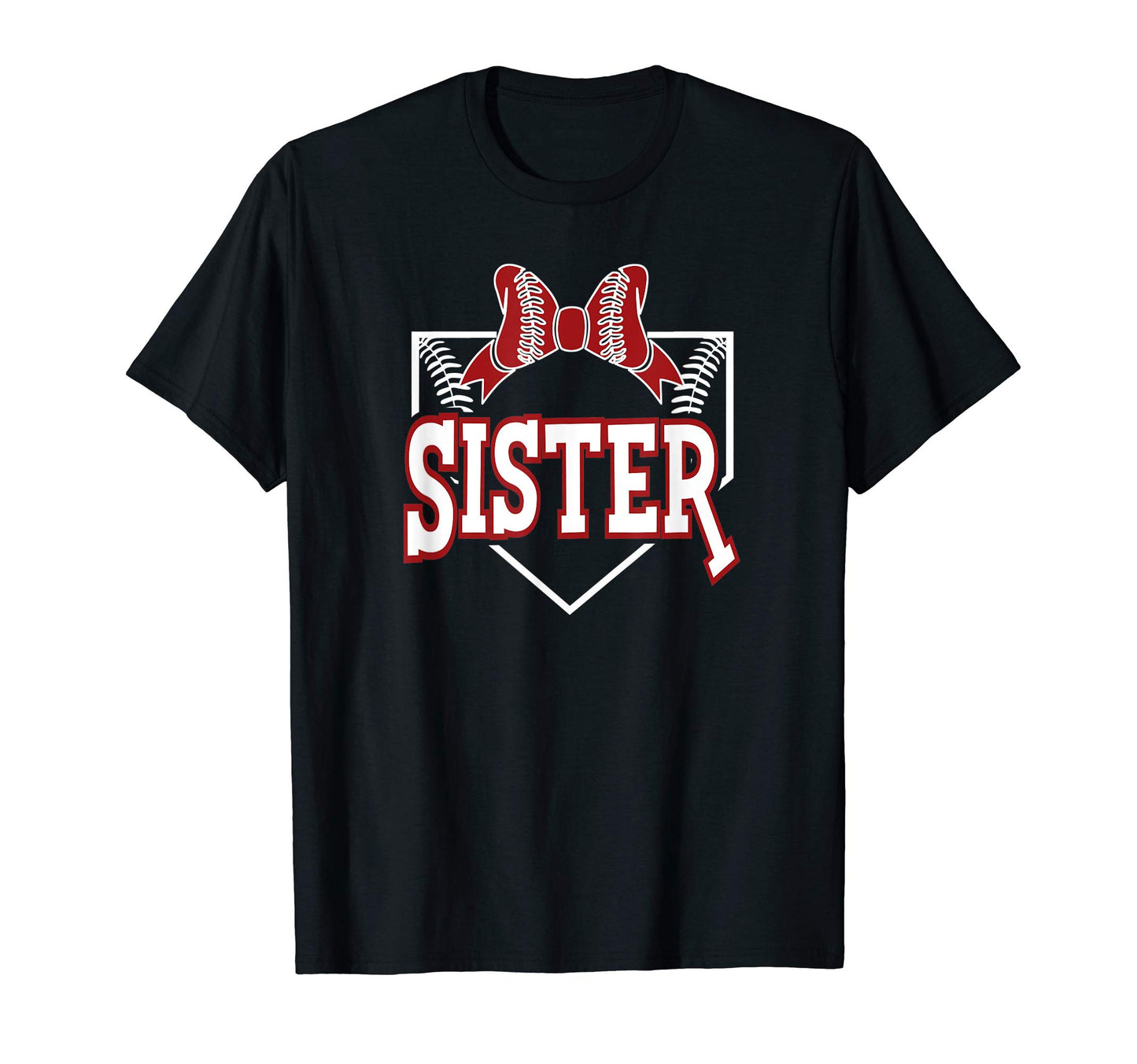 Adorable Baseball Bow And Home Plate T-Shirt - Trendy Graphic Men Women - T-Shirt, Sweatshirt, Hoodie