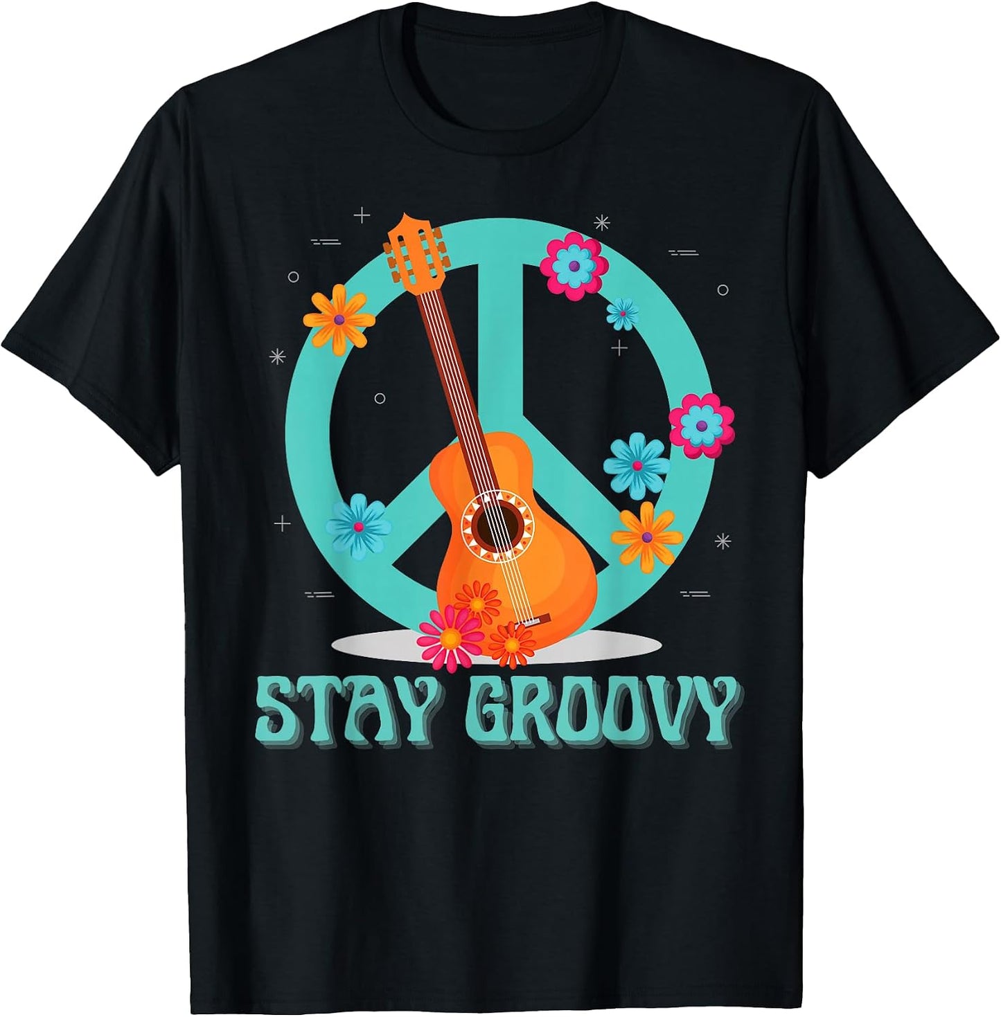 Vintage Hippies Life Love Music Apparel Merch. - Adult & Kids T-Shirts, Sweatshirts & Hoodies apparel design preview 1