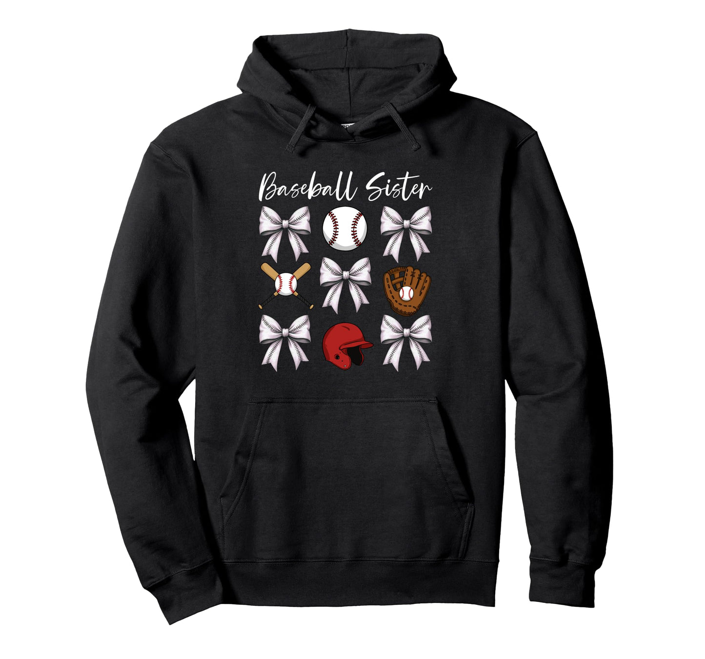 Baseball Sister Bows And Accessories Hoodie - Streetwear Style Unisex - T-Shirt, Sweatshirt, Hoodie