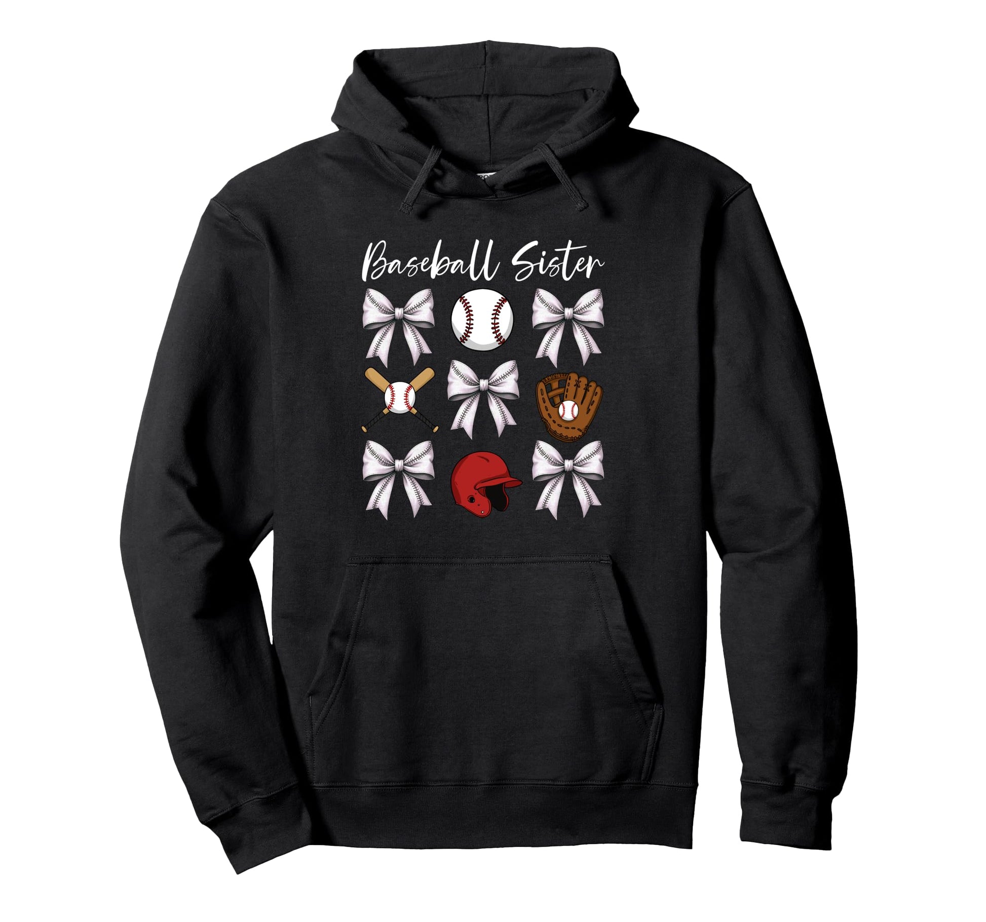 Baseball Sister Bows And Accessories Hoodie - Streetwear Style Unisex - T-Shirt, Sweatshirt, Hoodie