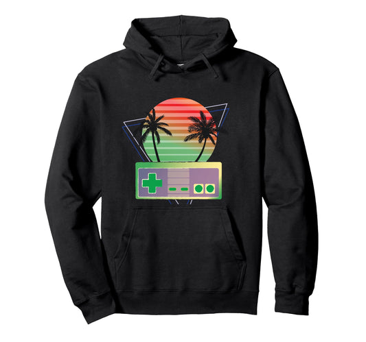 80S Retrowave Synthwave Gamer Aesthetic Hoodie - Minimalist Print Unisex - T-Shirt, Sweatshirt, Hoodie