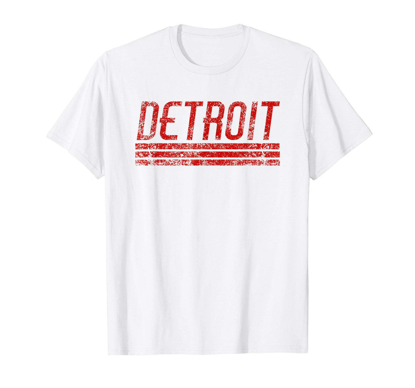 Detroit Michigan Weathered Stripe T-Shirt - Unique Graphic Men Women - T-Shirt, Sweatshirt, Hoodie