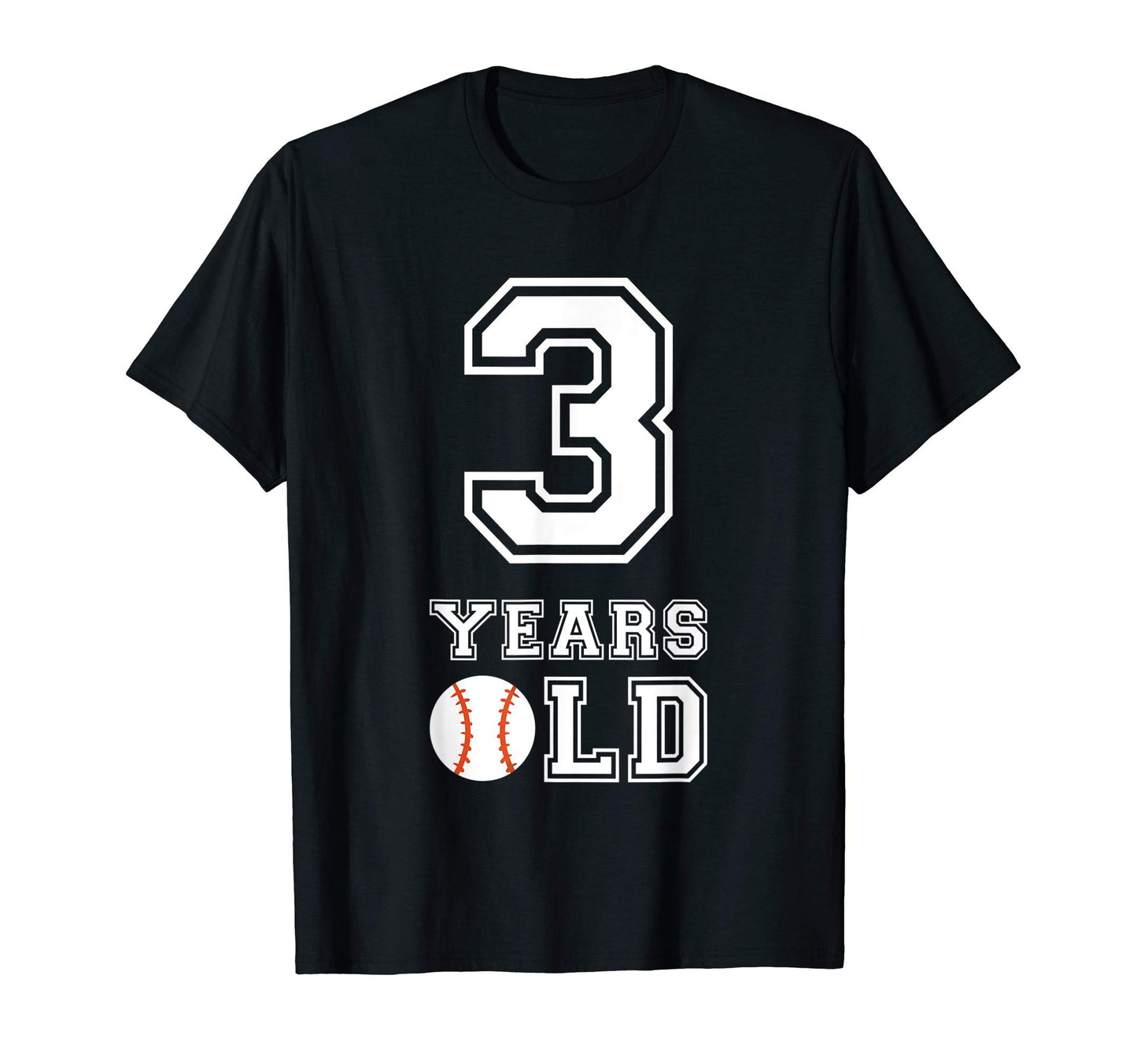 3 Years Old Baseball Birthday 3Rd T-Shirt - Unique Graphic for Adults - T-Shirt, Sweatshirt, Hoodie
