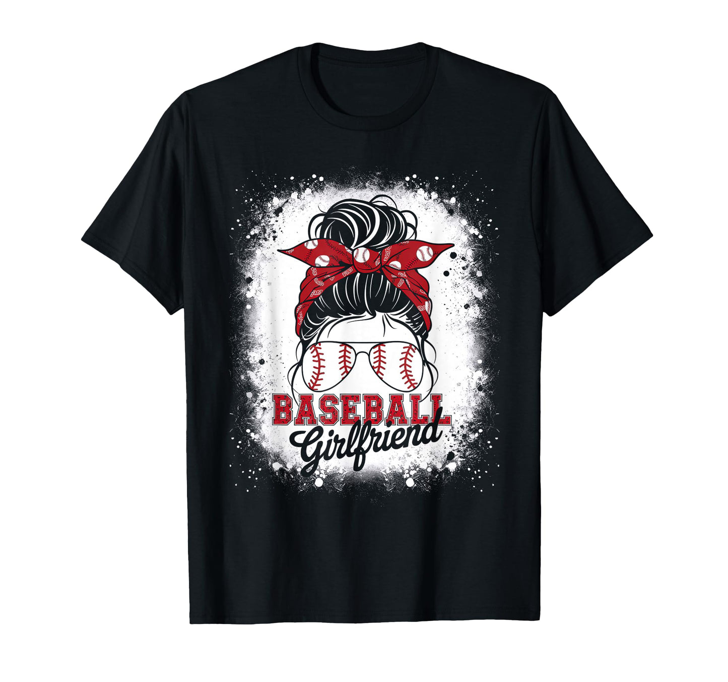 Baseball Girlfriend Messy Bun Hair T-Shirt - Streetwear Style Unisex - T-Shirt, Sweatshirt, Hoodie