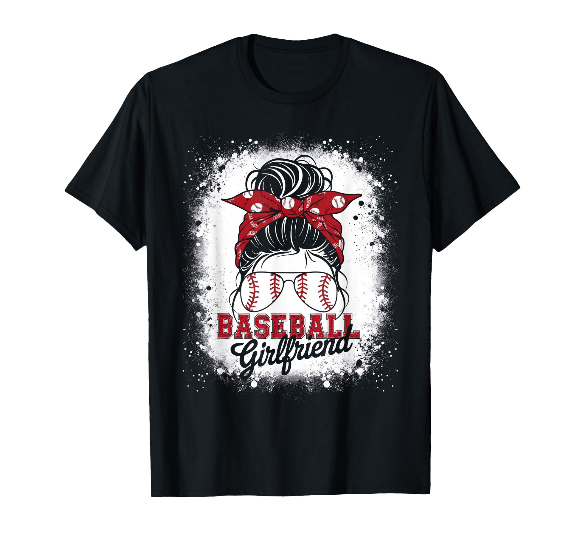 Baseball Girlfriend Messy Bun Hair T-Shirt - Streetwear Style Unisex - T-Shirt, Sweatshirt, Hoodie