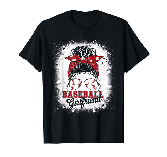 Baseball Girlfriend Messy Bun Hair T-Shirt - Streetwear Style Unisex - T-Shirt, Sweatshirt, Hoodie