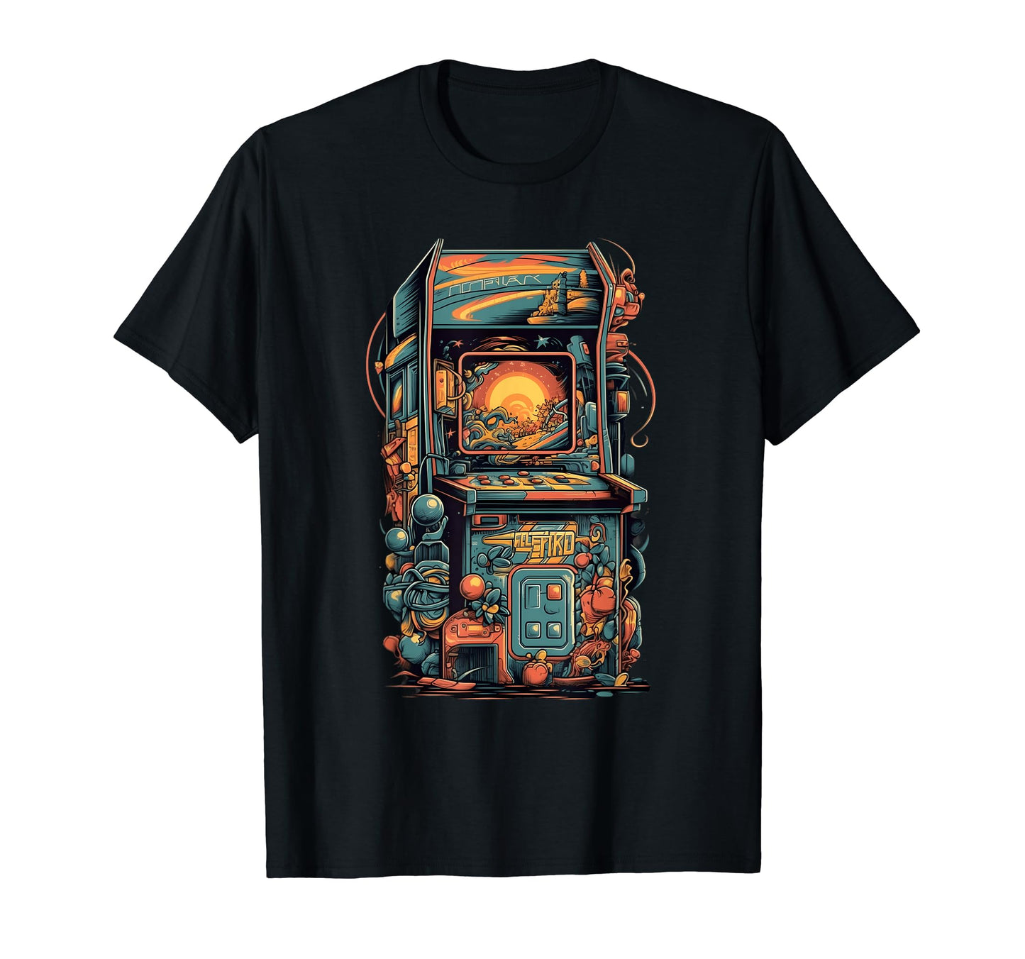 Arcade Gamer Gaming Arcade Machine T-Shirt - Custom Art Print Men Women - T-Shirt, Sweatshirt, Hoodie