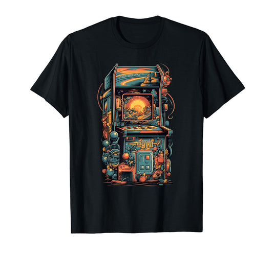 Arcade Gamer Gaming Arcade Machine T-Shirt - Custom Art Print Men Women - T-Shirt, Sweatshirt, Hoodie