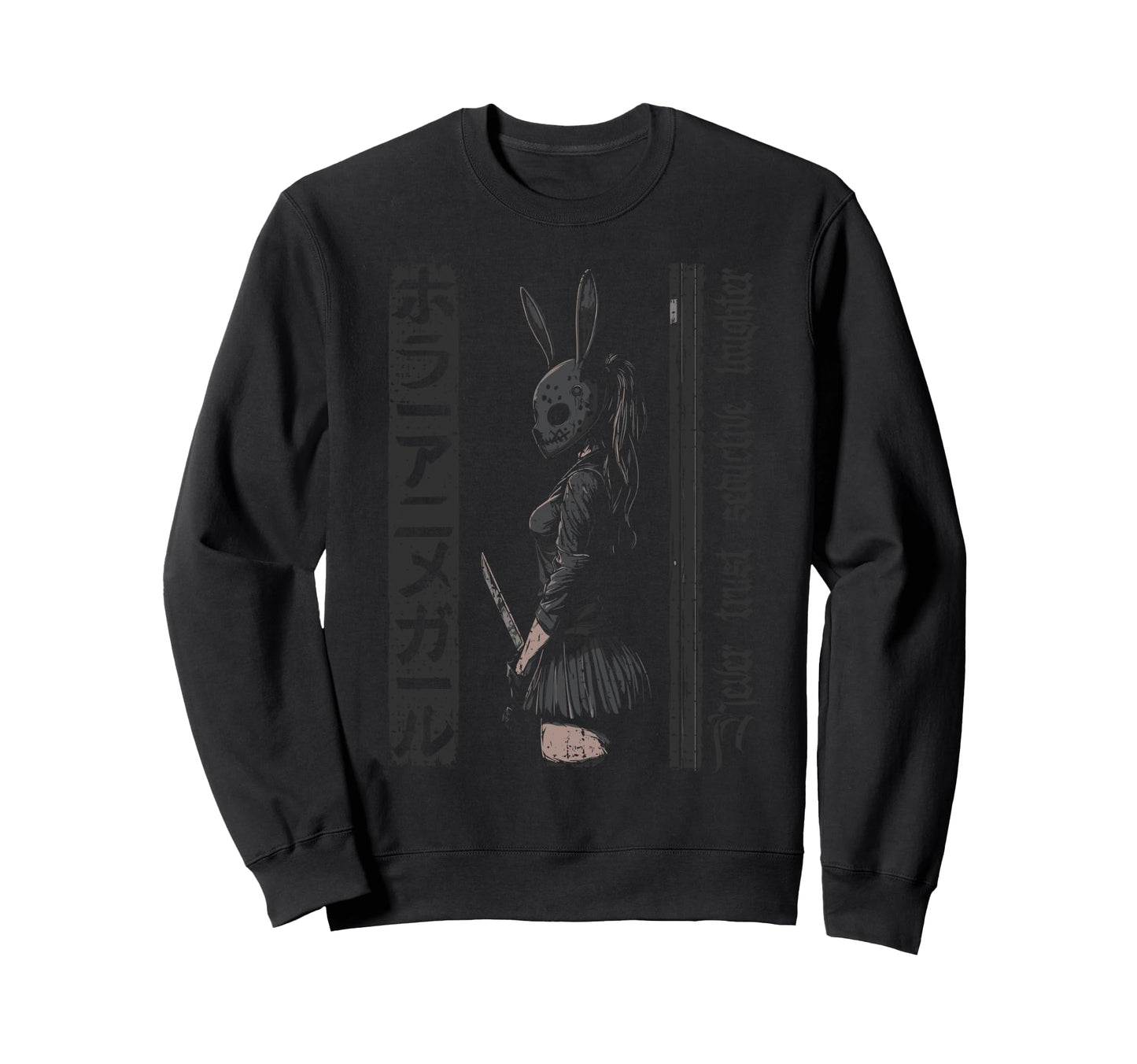 Anime Horror Bunny Aesthetic Soft Sweatshirt - Custom Art Print for Adults - T-Shirt, Sweatshirt, Hoodie