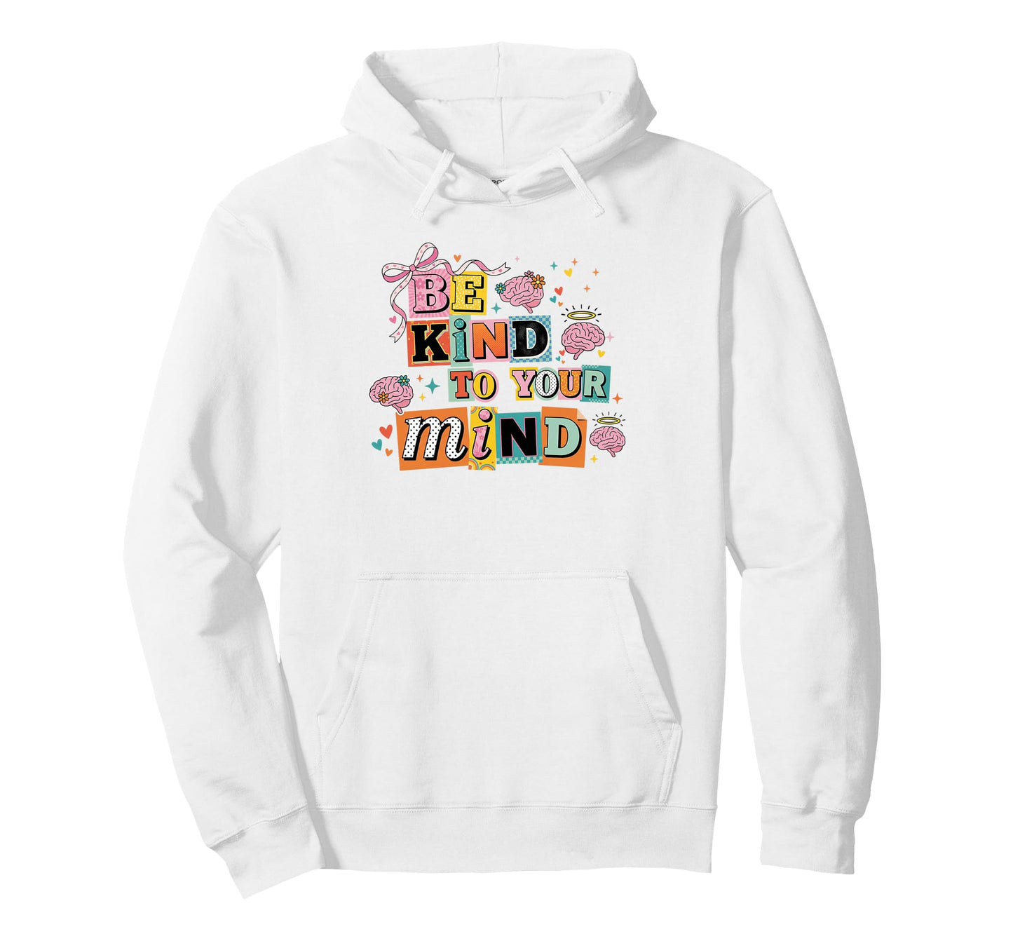 Nurture Your Thoughts Collage Brain Hoodie - Aesthetic Graphic Men Women - T-Shirt, Sweatshirt, Hoodie