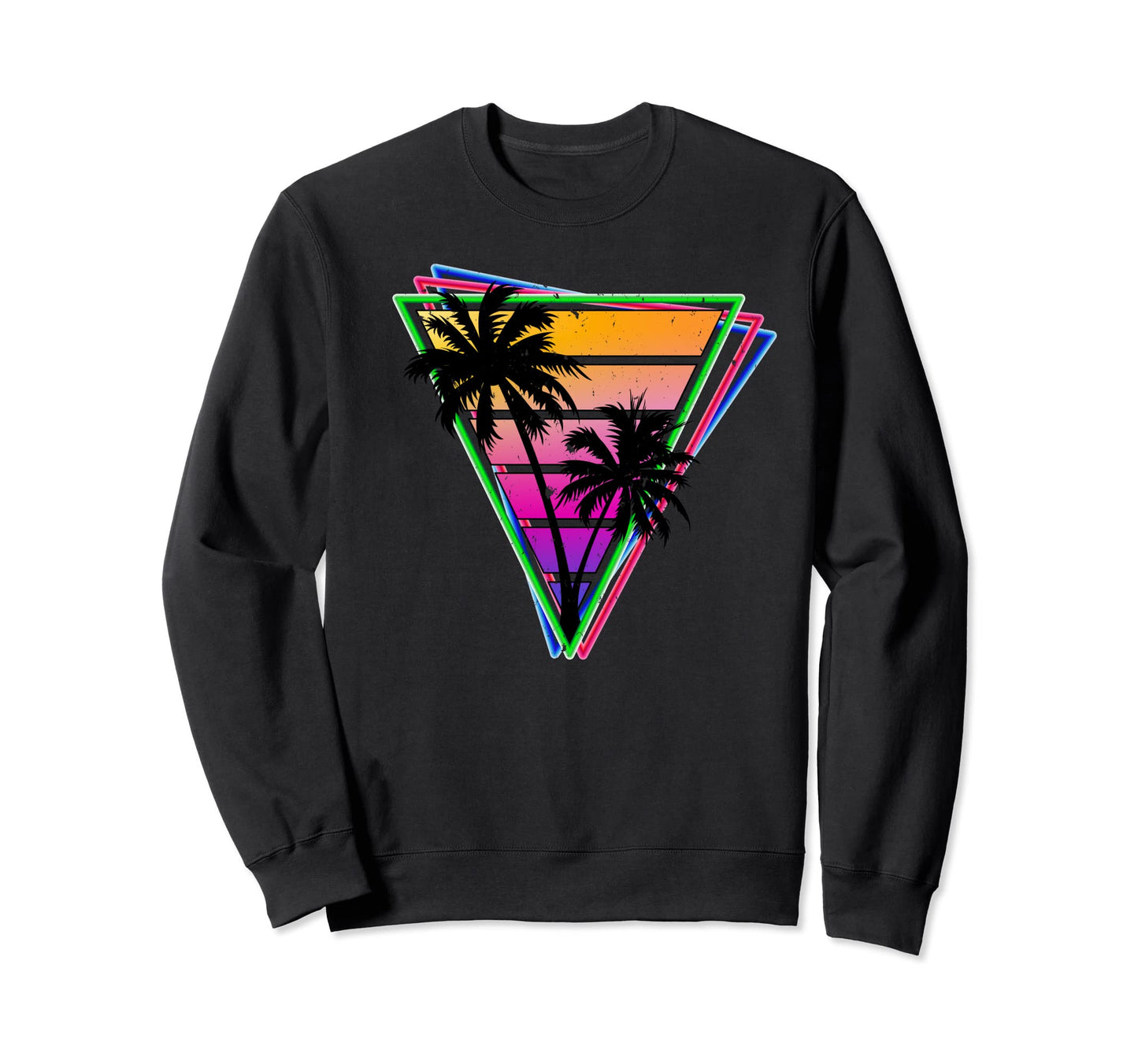 Synthwave Triangle Updated Sweatshirt - Streetwear Style for Adults - T-Shirt, Sweatshirt, Hoodie