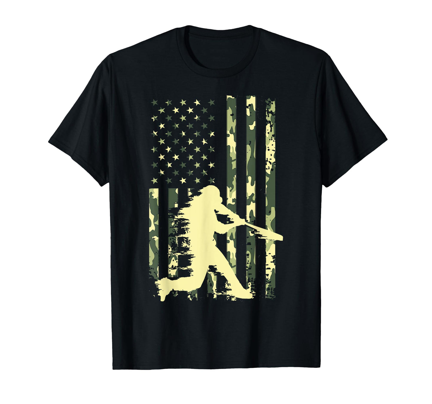 Baseball Player American Flag Usa T-Shirt - Novelty Apparel for Adults - T-Shirt, Sweatshirt, Hoodie