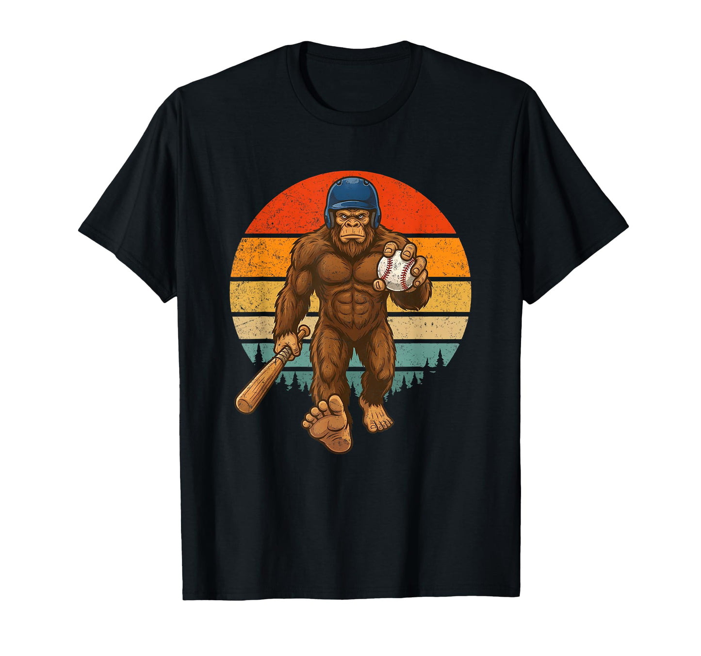 Funny Bigfoot Baseball Player Dad T-Shirt - Trendy Graphic Men Women - T-Shirt, Sweatshirt, Hoodie