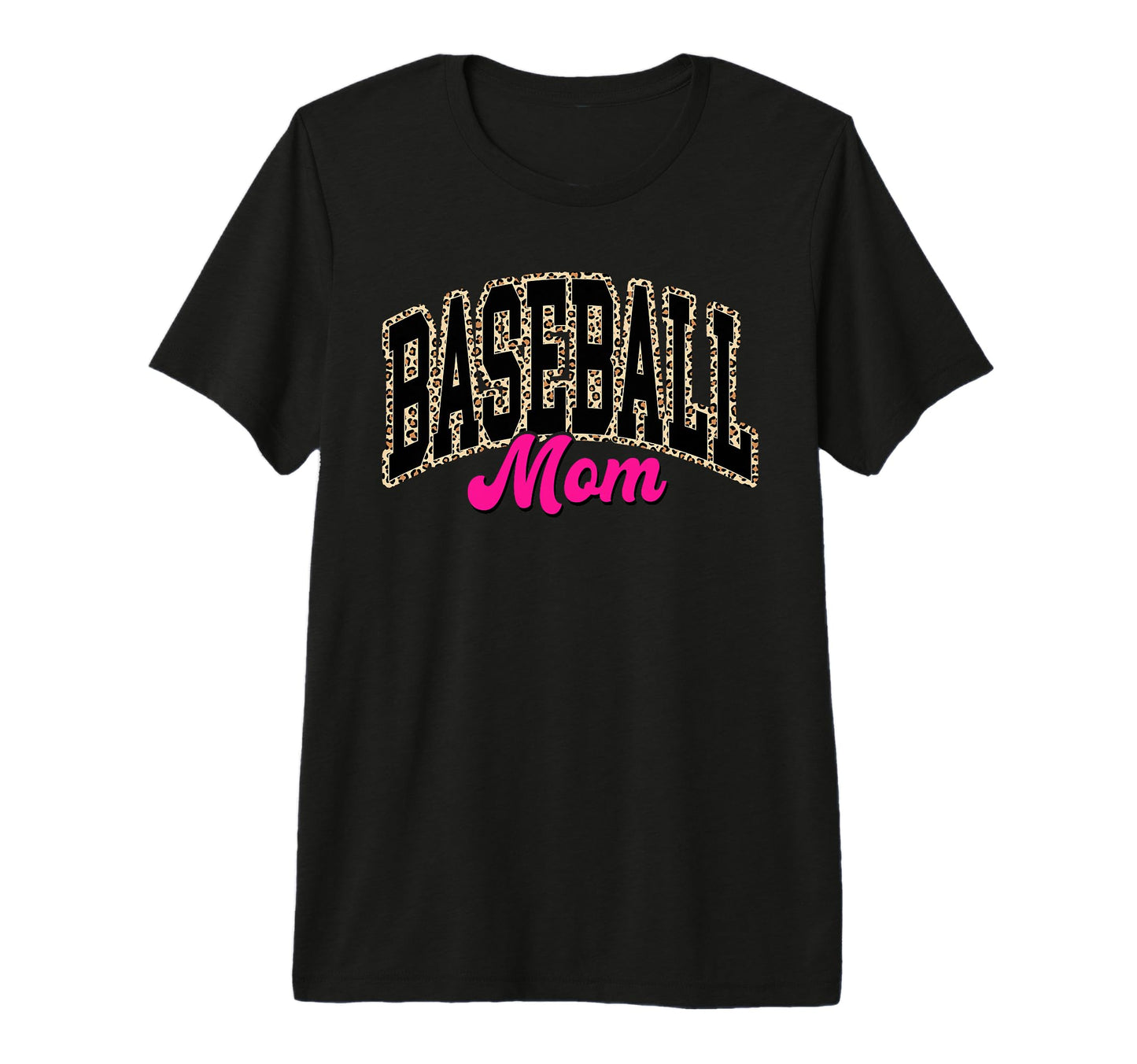 Baseball Mom Leopard Baseball Mama Life T-Shirt - Minimalist Print Unisex - T-Shirt, Sweatshirt, Hoodie