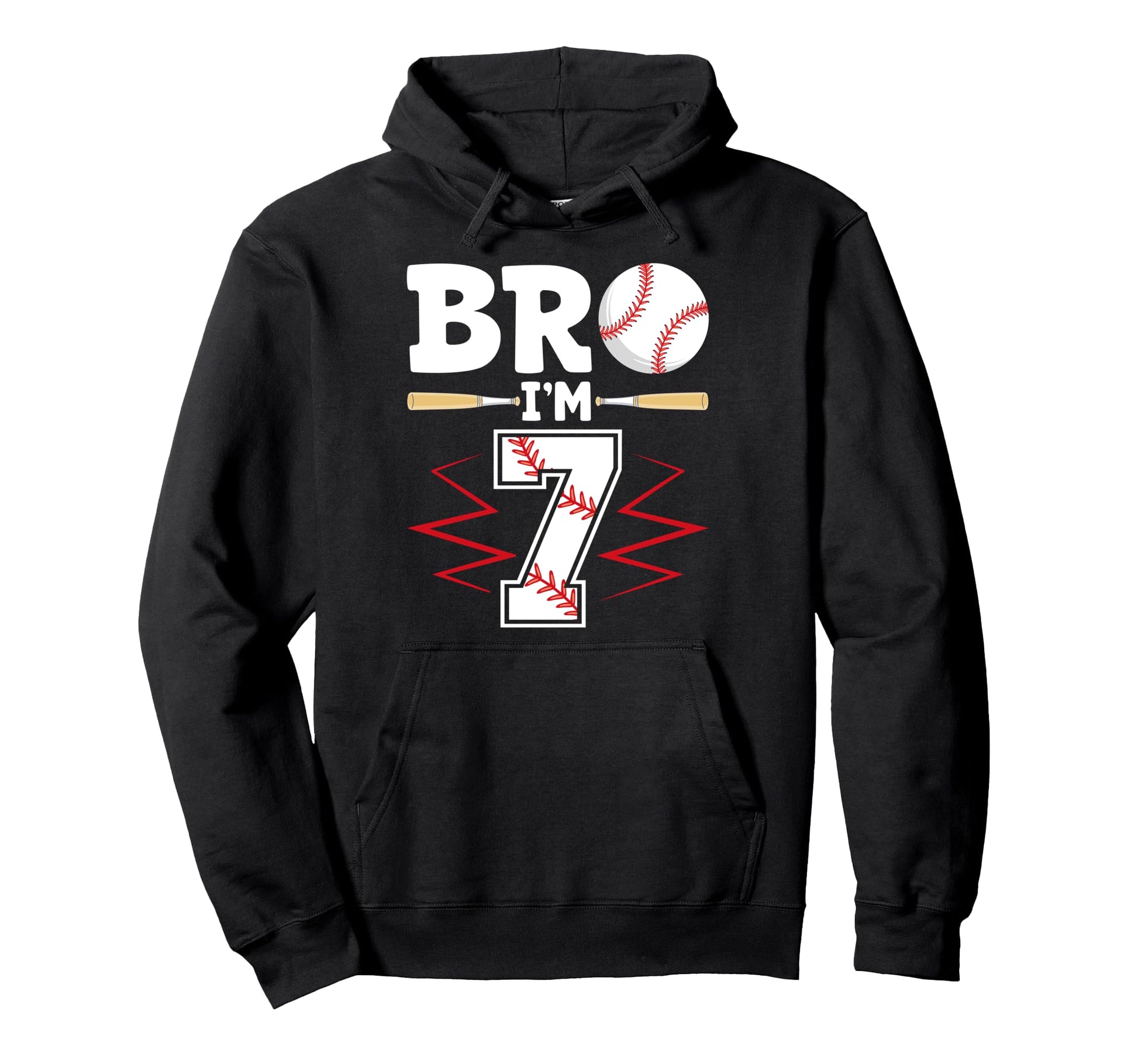 7Th Birthday Bro Im 7 Year Old Bday Hoodie - Graphic Print Men Women - T-Shirt, Sweatshirt, Hoodie