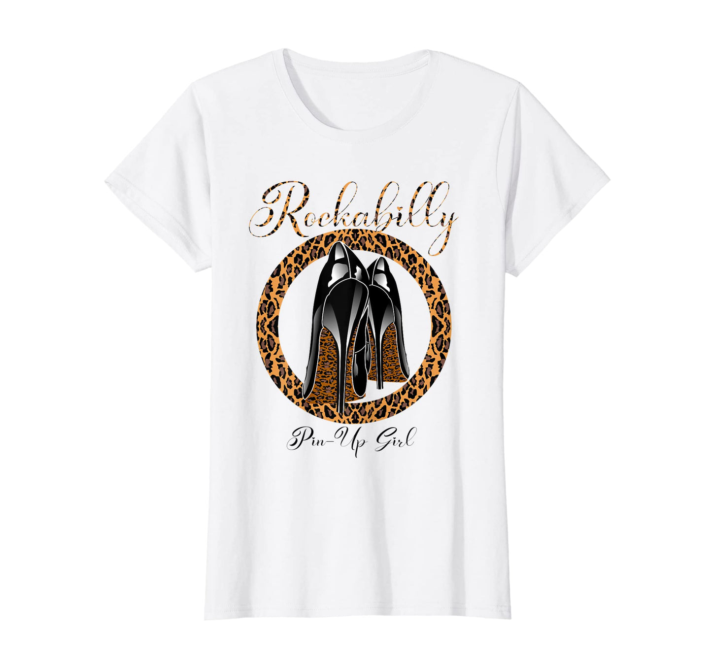 Womens Rockabilly Pin Up High Heel T-Shirt - Custom Art Print Men Women - T-Shirt, Sweatshirt, Hoodie