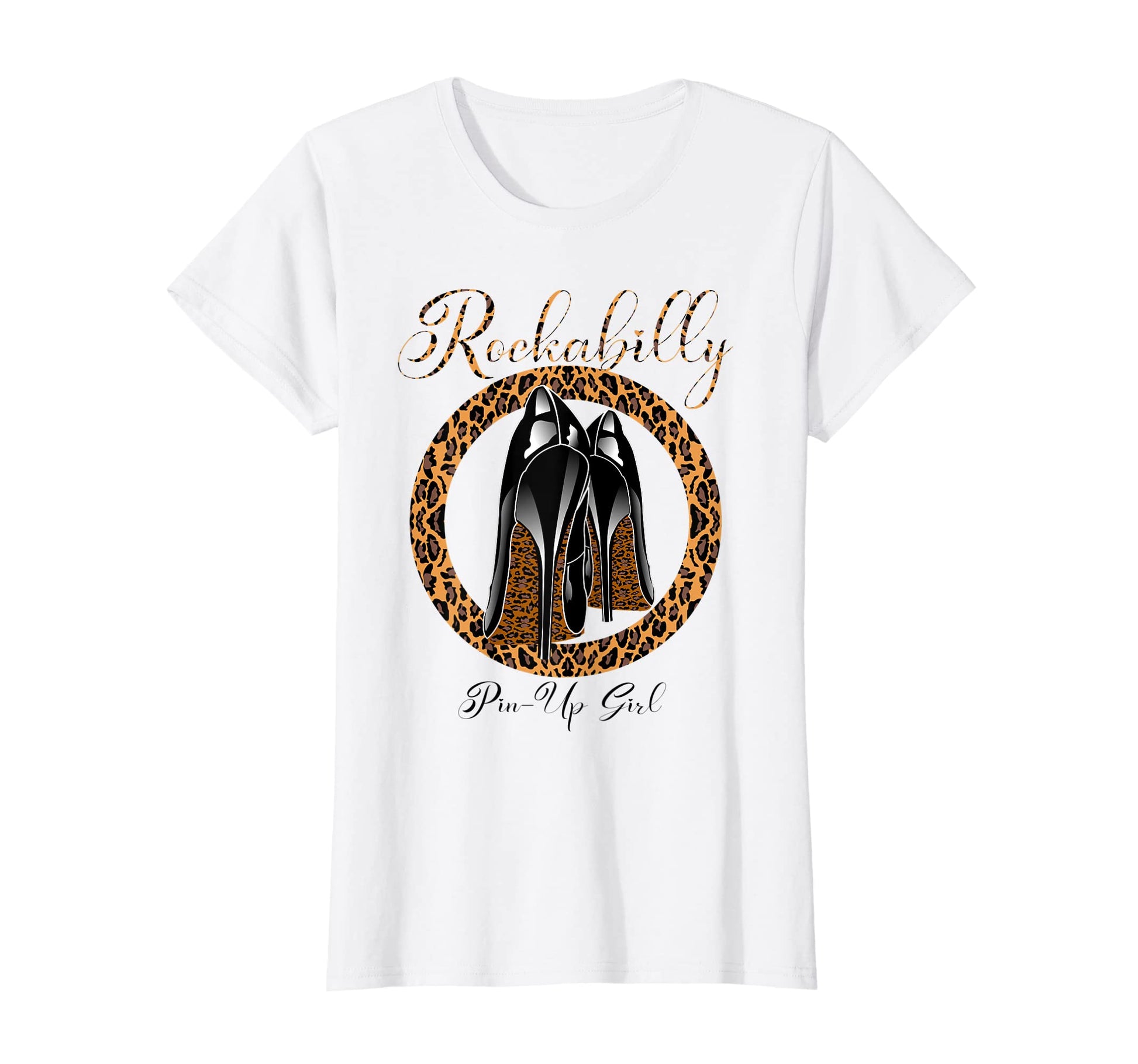 Womens Rockabilly Pin Up High Heel T-Shirt - Custom Art Print Men Women - T-Shirt, Sweatshirt, Hoodie
