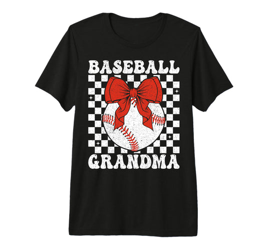 Baseball Grandma Coquette Bow Game Day T-Shirt - Novelty Apparel Unisex - T-Shirt, Sweatshirt, Hoodie