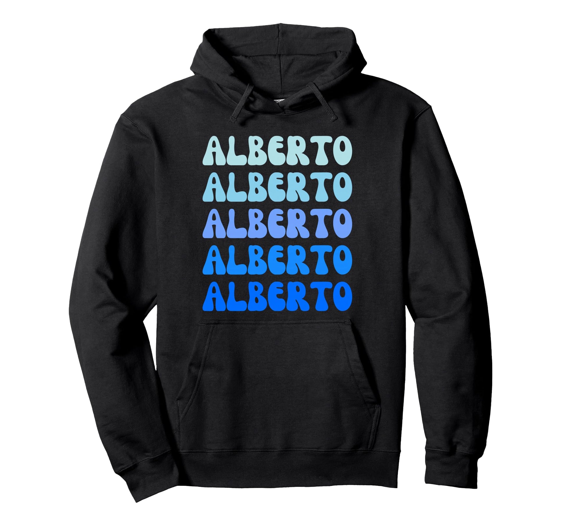 Alberto Name Stack Hoodie - Graphic Print for Adults - T-Shirt, Sweatshirt, Hoodie