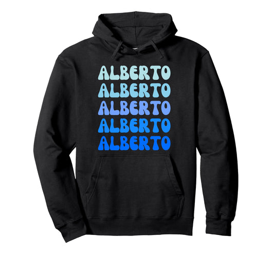Alberto Name Stack Hoodie - Graphic Print for Adults - T-Shirt, Sweatshirt, Hoodie