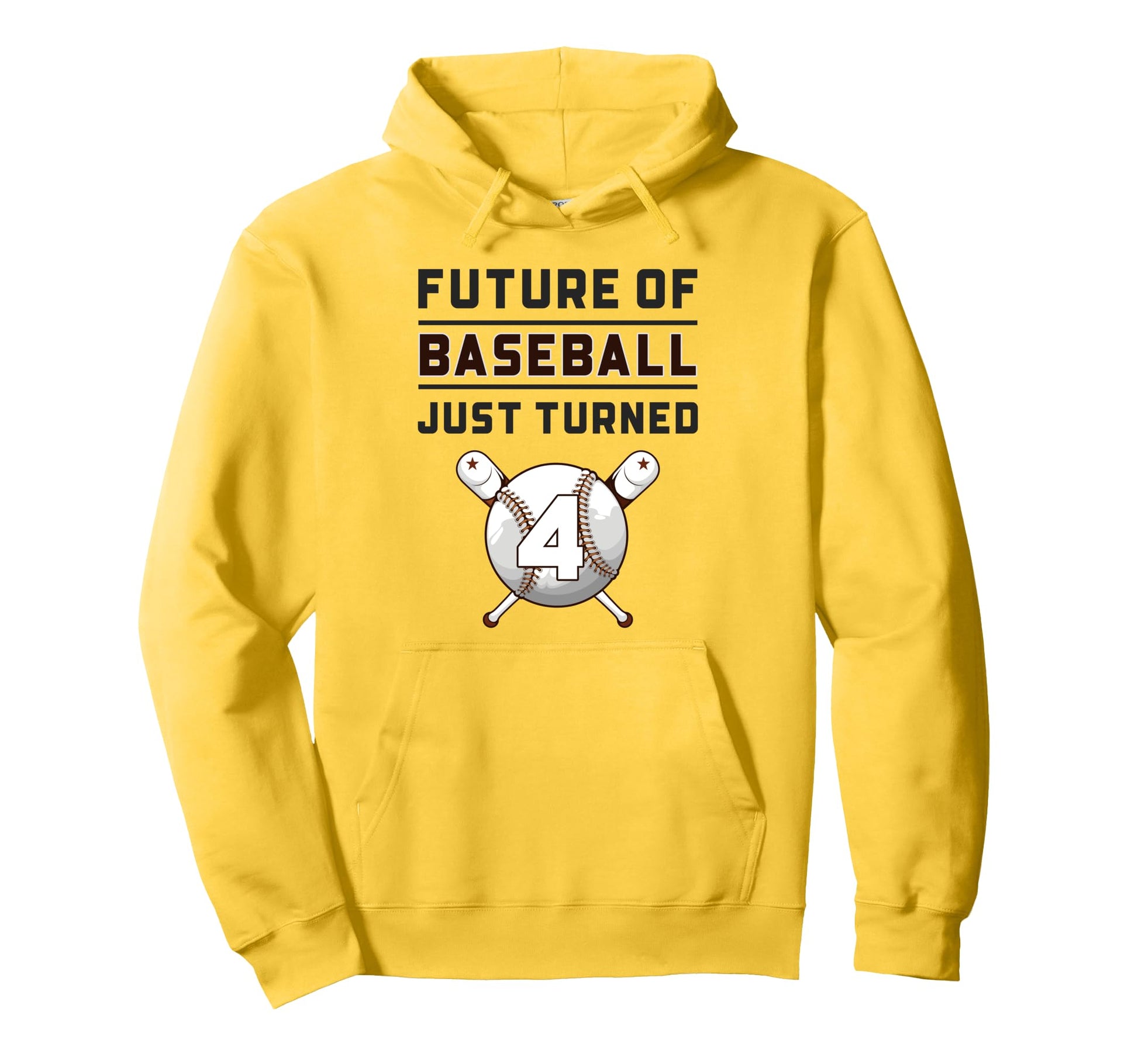 4 Year Old Baseball Birthday Hoodie - Casual Everyday Wear Unisex - T-Shirt, Sweatshirt, Hoodie