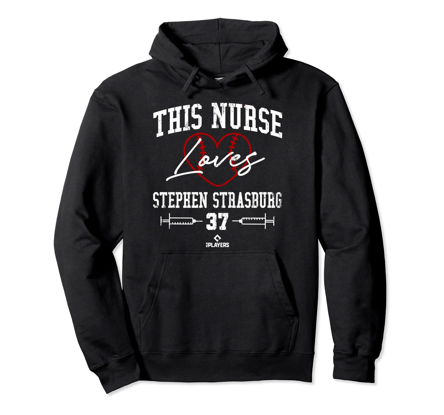 This Nurse Loves Stephen Strasburg Baseball Hoodie - Unique Graphic Unisex - T-Shirt, Sweatshirt, Hoodie