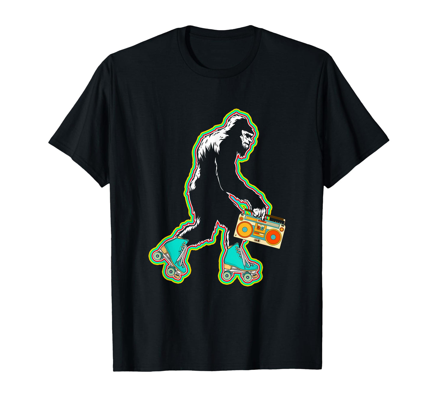Sasquatch Roller Skater Bigfoot Skate T-Shirt - Graphic Print for Adults - T-Shirt, Sweatshirt, Hoodie