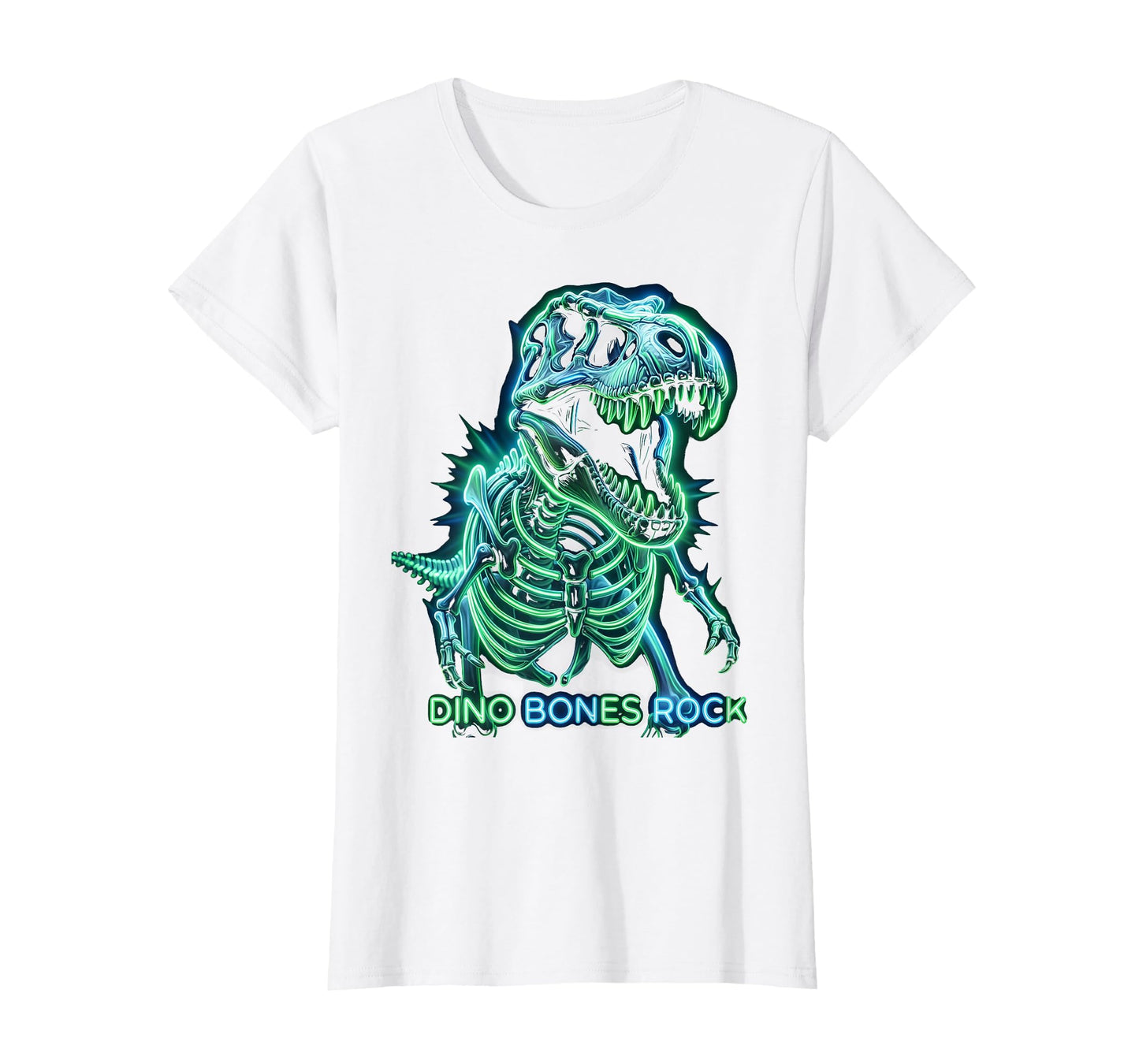 Dino Bones Rock Dinosaur T-Shirt - Custom Art Print Men Women - T-Shirt, Sweatshirt, Hoodie