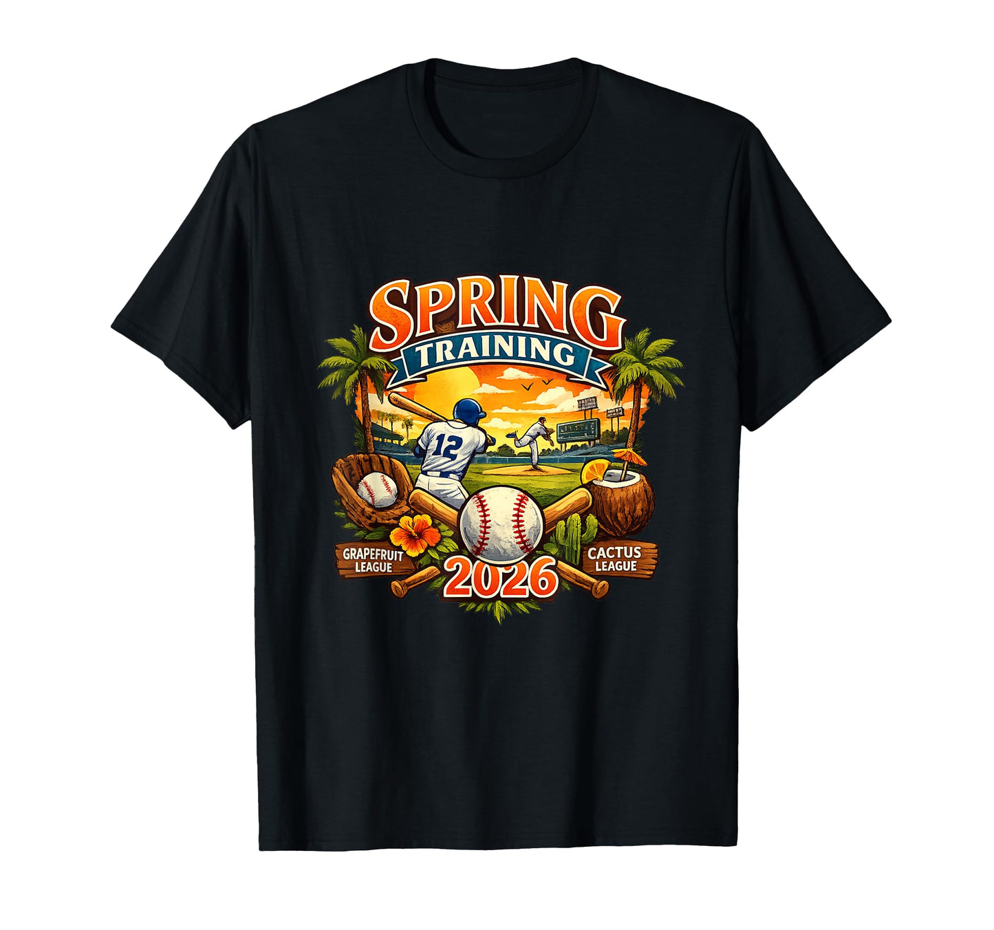 Spring Training 2026 Baseball Sunset T-Shirt - Minimalist Print Unisex - T-Shirt, Sweatshirt, Hoodie