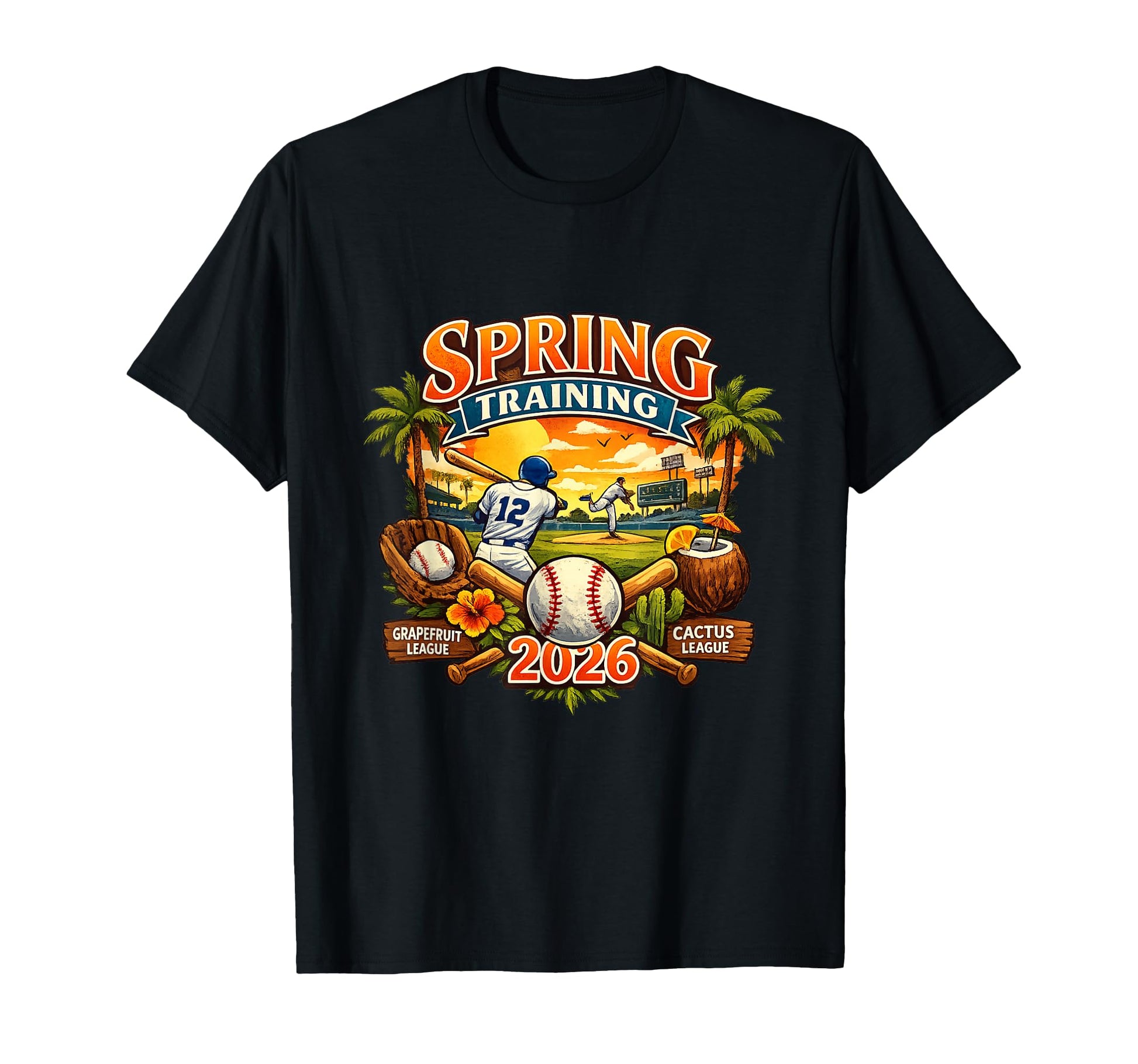 Spring Training 2026 Baseball Sunset T-Shirt - Minimalist Print Unisex - T-Shirt, Sweatshirt, Hoodie