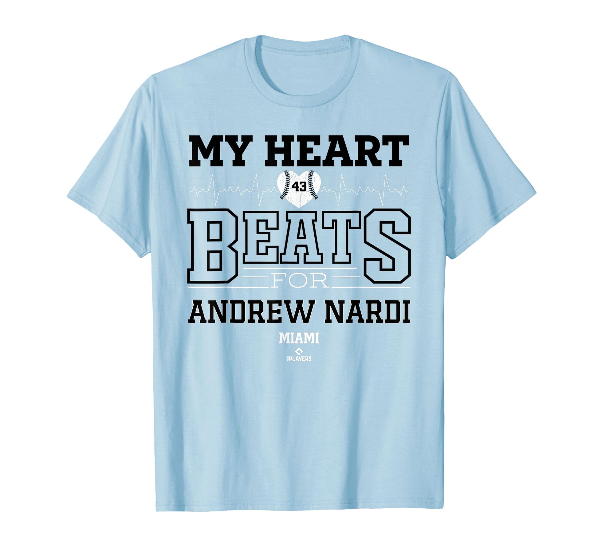 My Heart Beats Andrew Nardi Miami T-Shirt - Novelty Apparel Men Women - T-Shirt, Sweatshirt, Hoodie