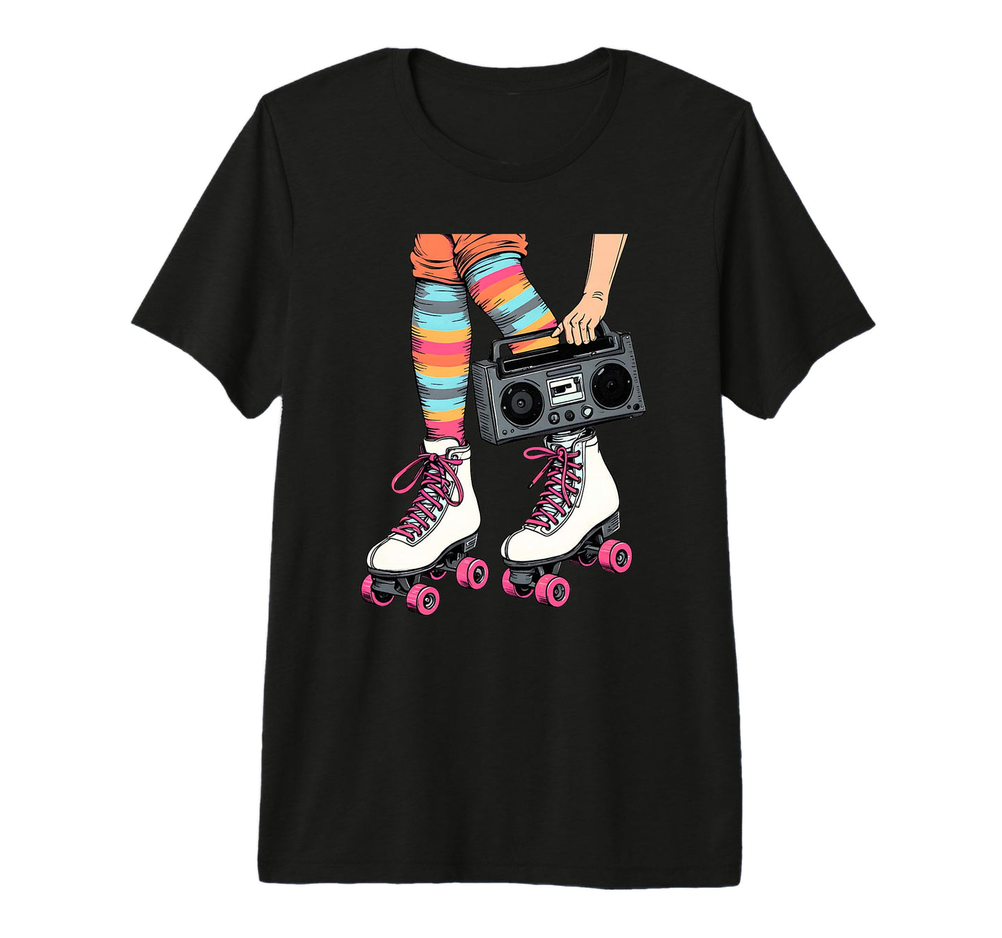 Rollerskates Boombox 80S 90S Vibes T-Shirt - Trendy Graphic Men Women - T-Shirt, Sweatshirt, Hoodie