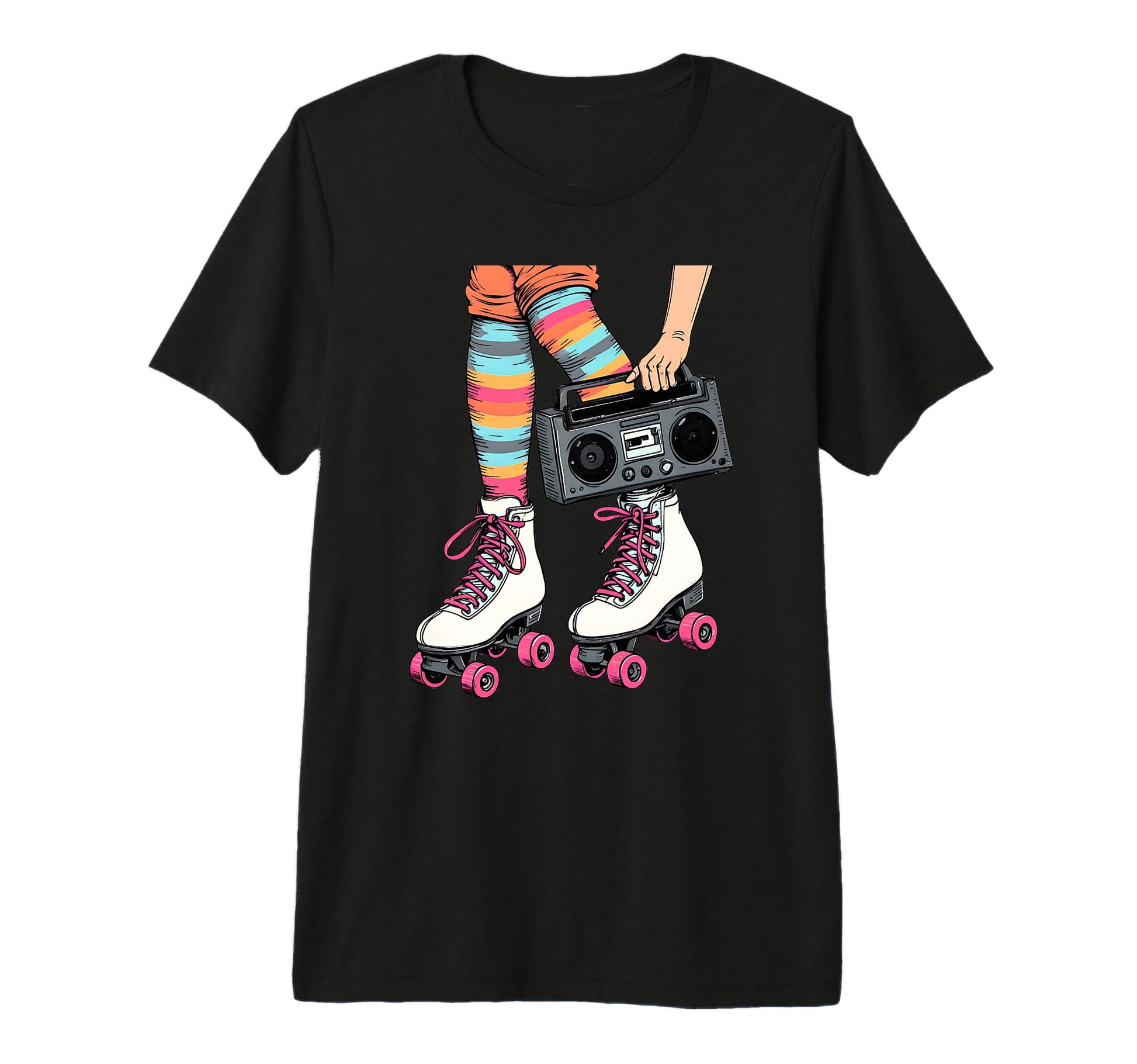 Rollerskates Boombox 80S 90S Vibes T-Shirt - Trendy Graphic Men Women - T-Shirt, Sweatshirt, Hoodie