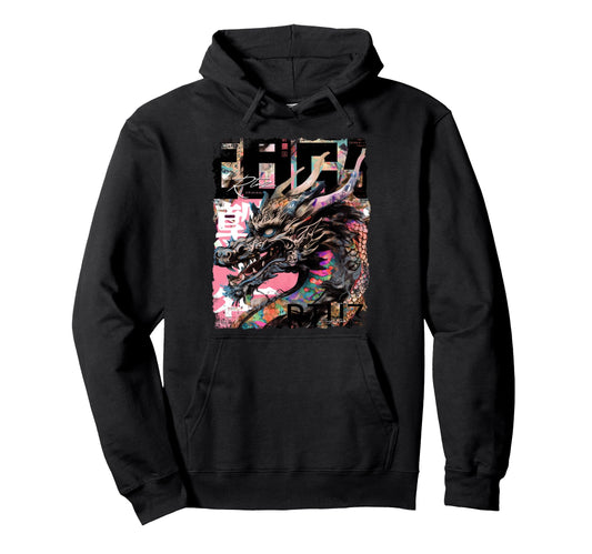 Aesthetic Dragon Streetwear Hoodie - Trendy Graphic Men Women - T-Shirt, Sweatshirt, Hoodie