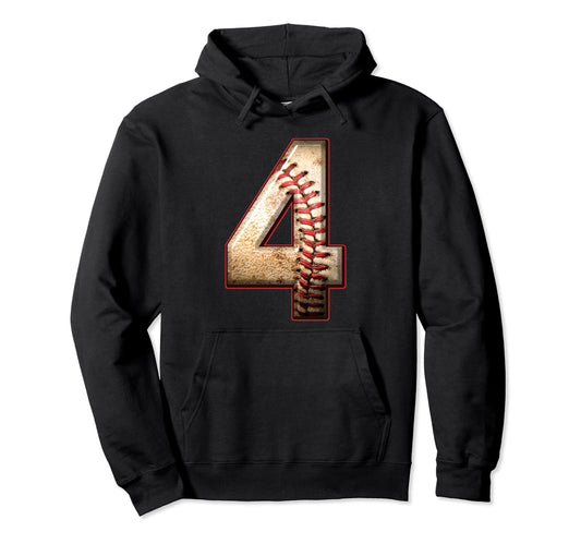 4Th Birthday Party Four 4 Year Old Hoodie - Trendy Graphic Men Women - T-Shirt, Sweatshirt, Hoodie
