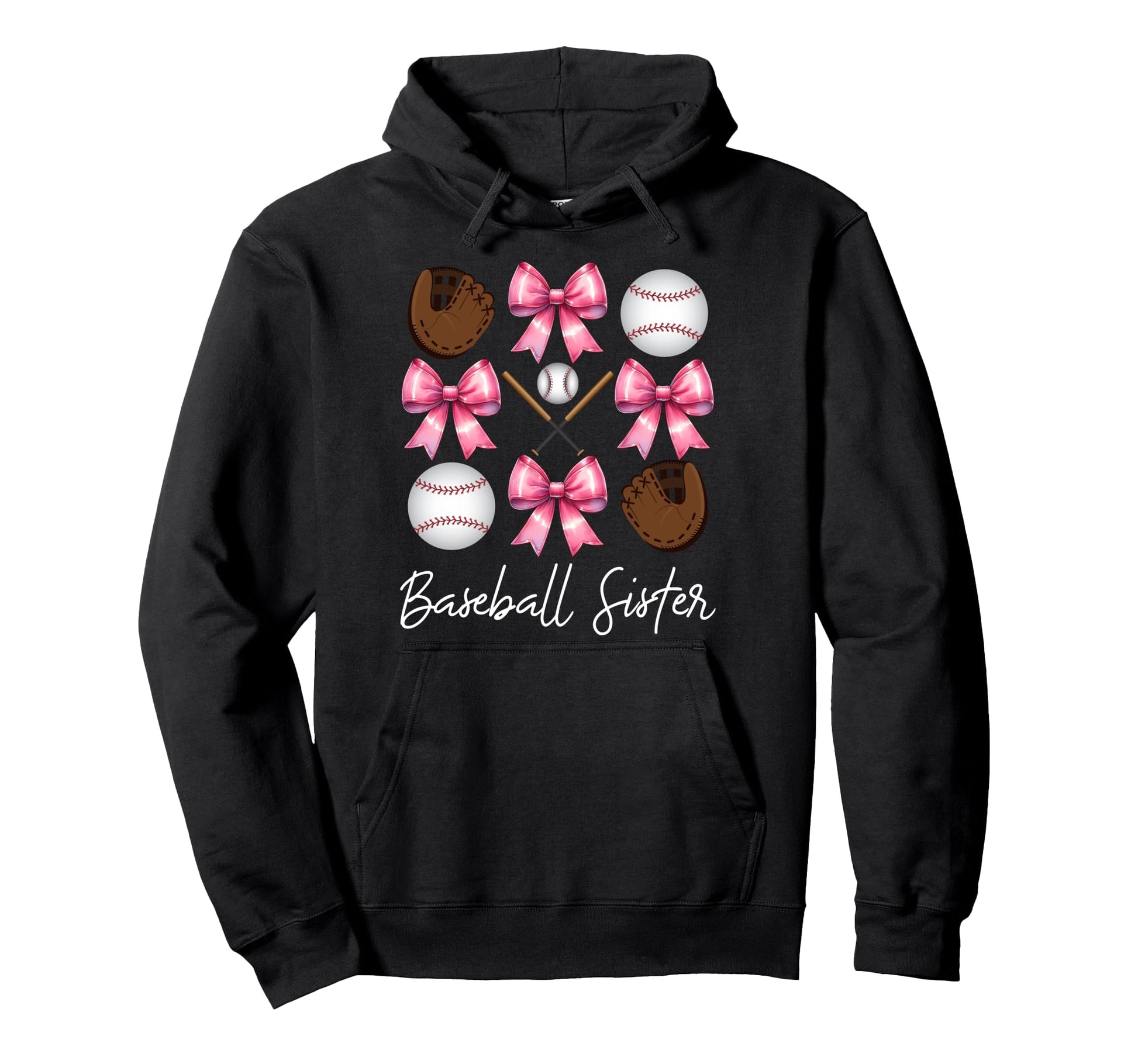 Baseball Sister Baseball Mom Mothers Day Hoodie - Aesthetic Graphic Unisex - T-Shirt, Sweatshirt, Hoodie
