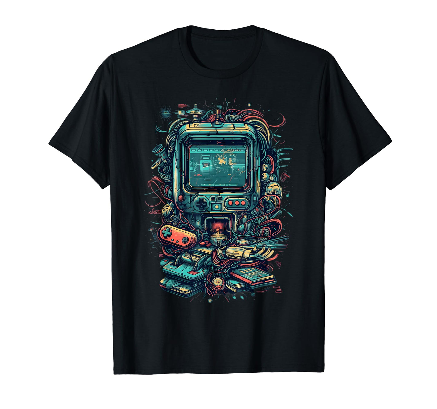 Arcade Gamer Gaming Arcade Machine T-Shirt - Custom Art Print for Adults - T-Shirt, Sweatshirt, Hoodie