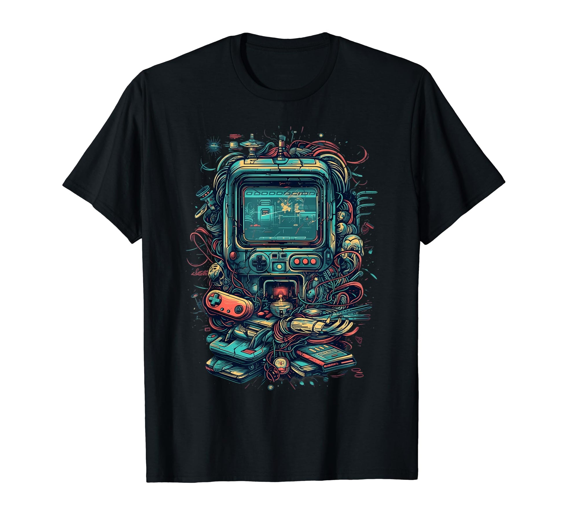 Arcade Gamer Gaming Arcade Machine T-Shirt - Custom Art Print for Adults - T-Shirt, Sweatshirt, Hoodie
