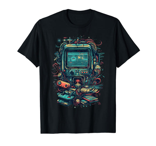 Arcade Gamer Gaming Arcade Machine T-Shirt - Custom Art Print for Adults - T-Shirt, Sweatshirt, Hoodie
