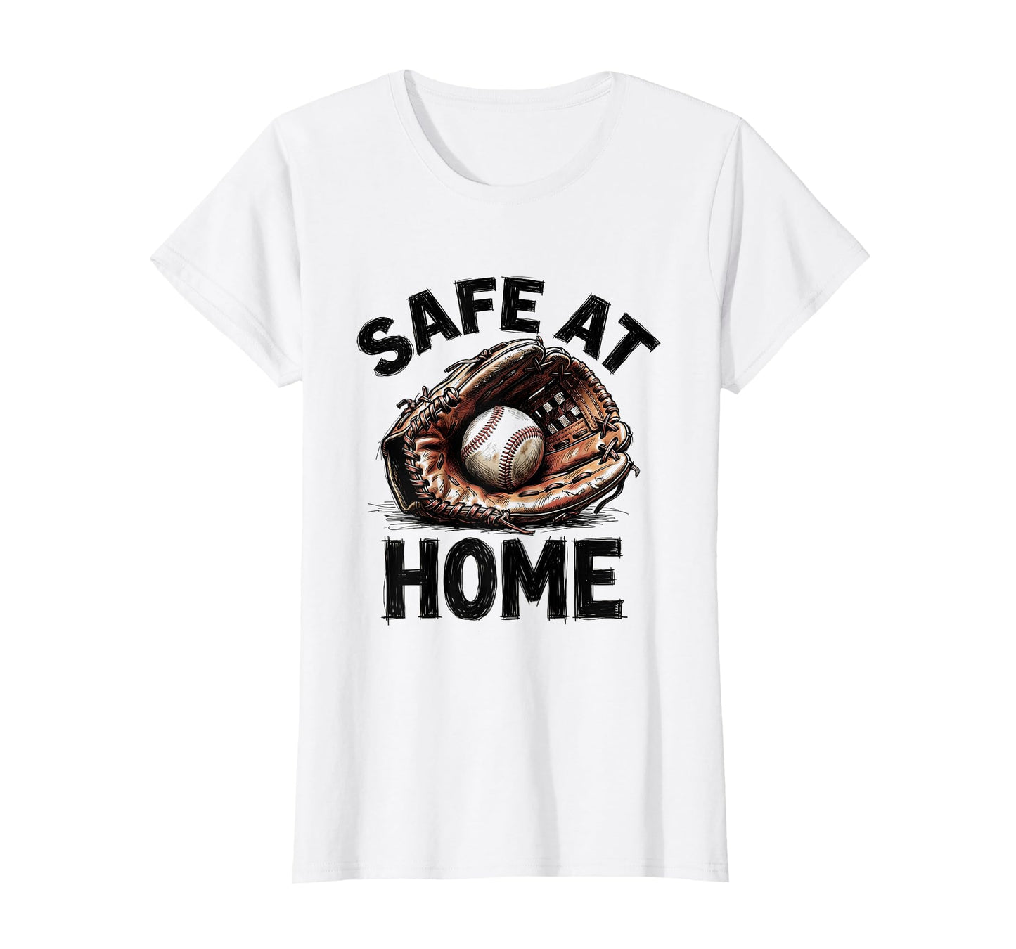 Safe Home Softball Fan T-Shirt - Aesthetic Graphic for Adults - T-Shirt, Sweatshirt, Hoodie