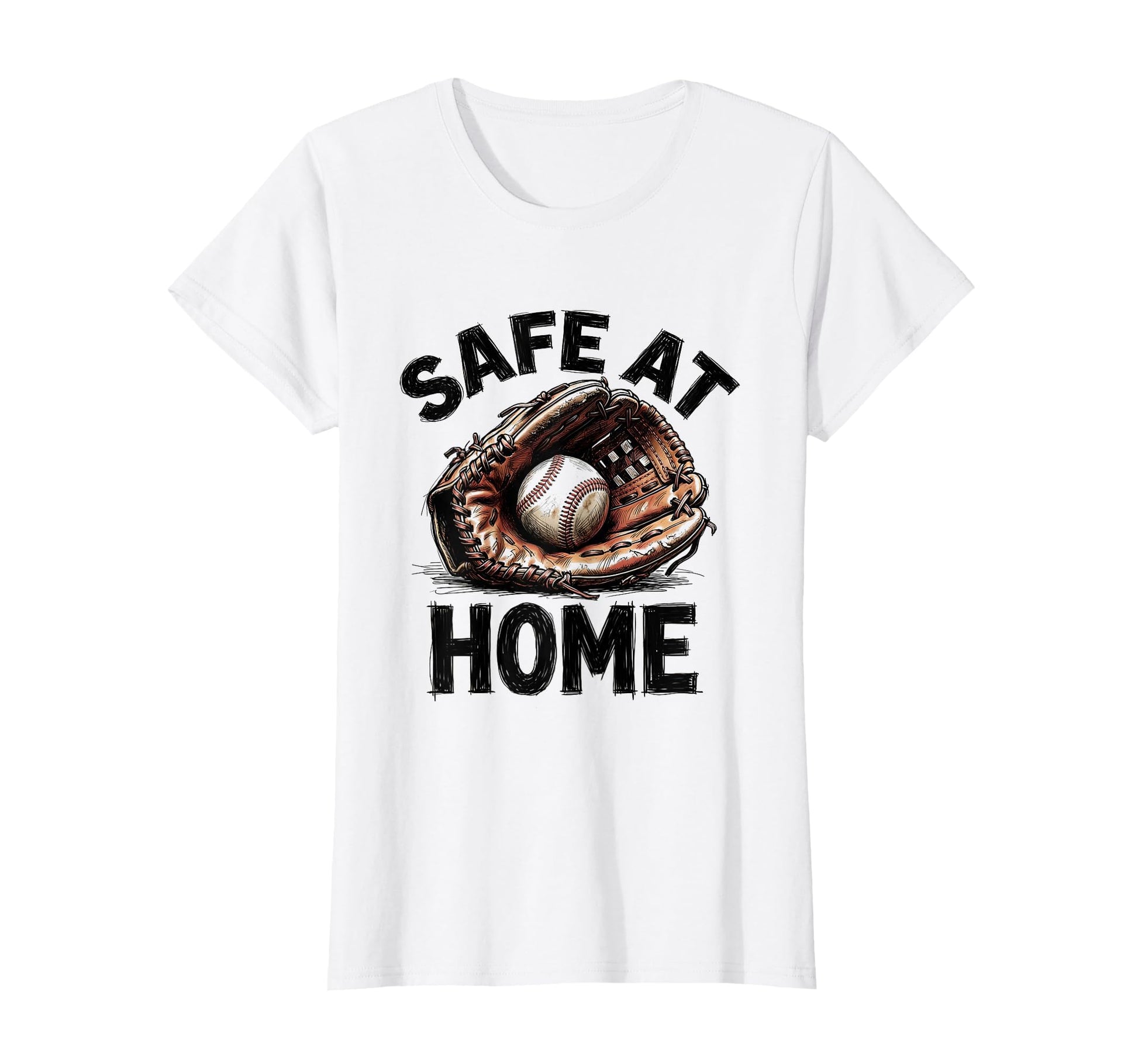 Safe Home Softball Fan T-Shirt - Aesthetic Graphic for Adults - T-Shirt, Sweatshirt, Hoodie