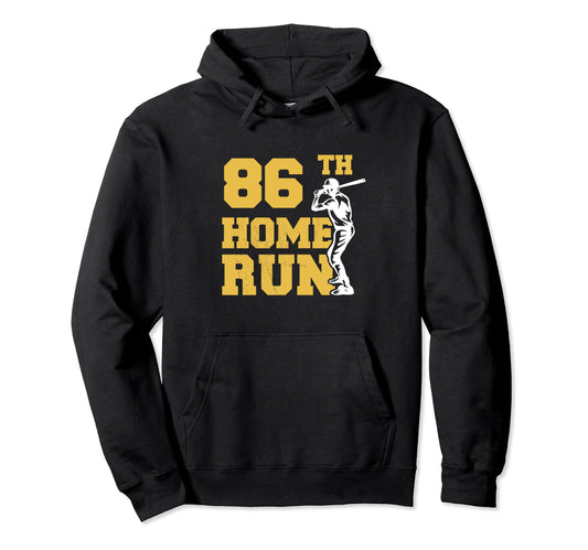 86Th Home Run Baseball Funny 86Th Hoodie - Aesthetic Graphic for Adults - T-Shirt, Sweatshirt, Hoodie