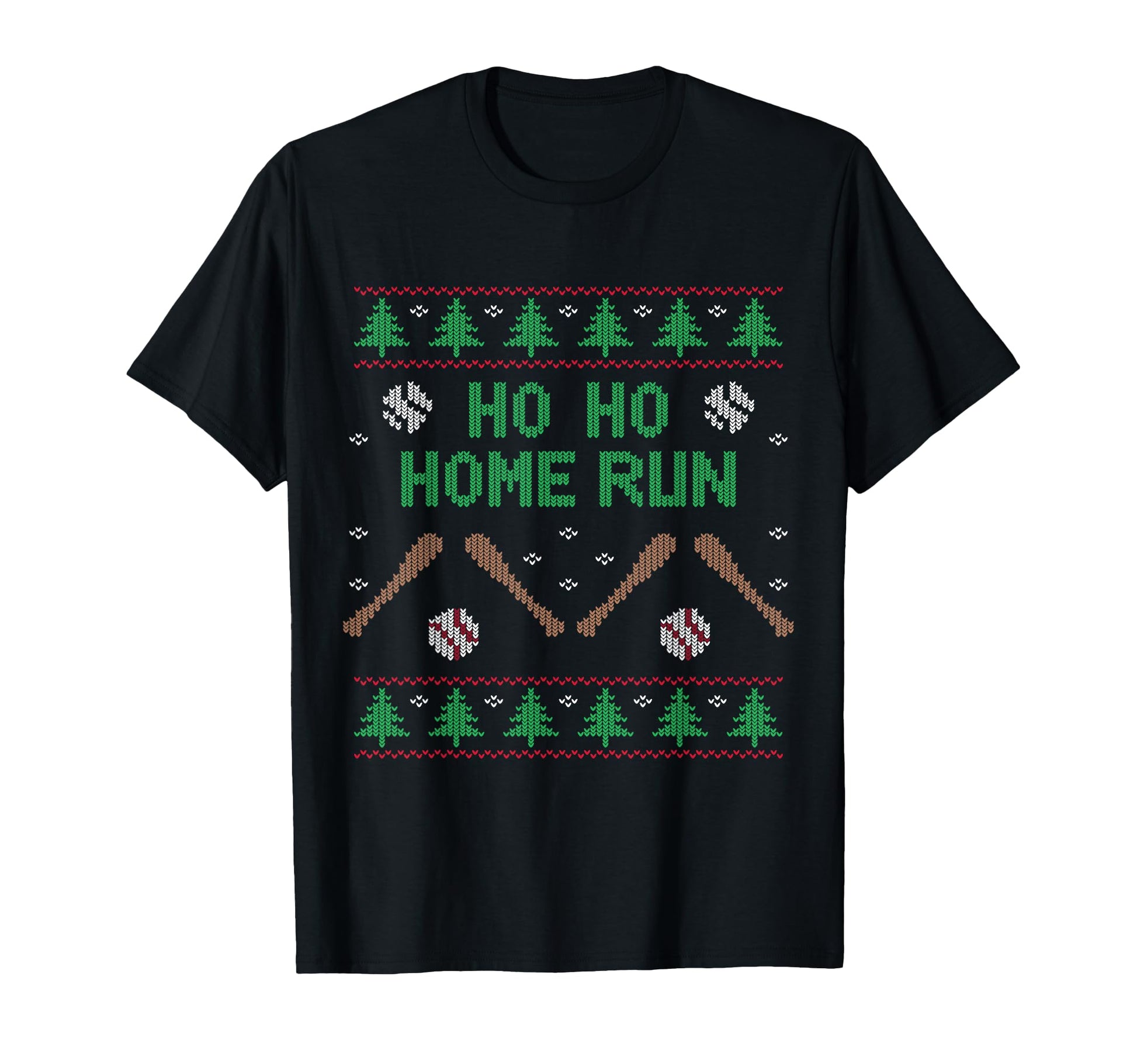 Ho Ho Home Run Funny Ugly Baseball Lover T-Shirt - Unique Graphic Men Women - T-Shirt, Sweatshirt, Hoodie