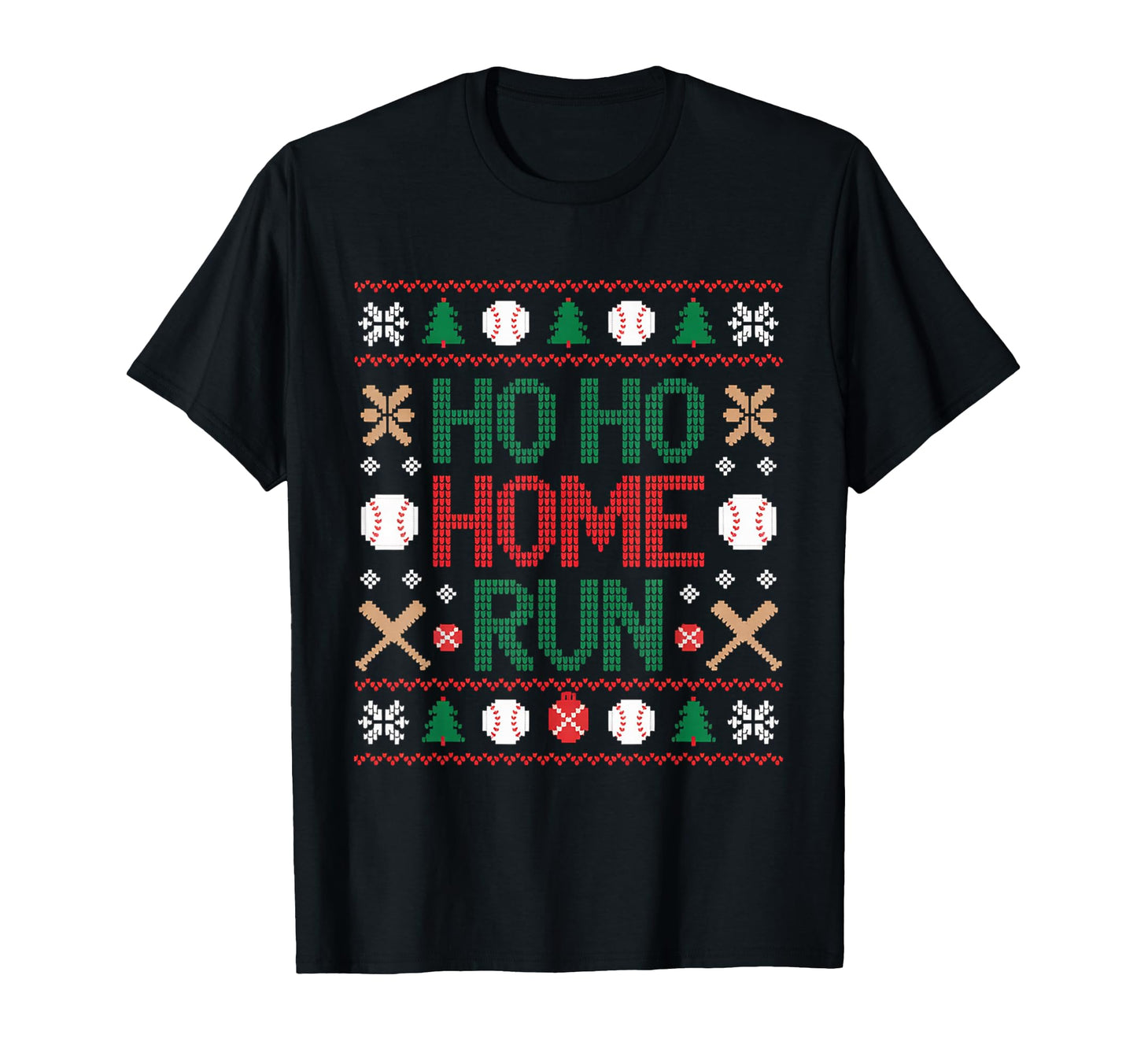 Ho Ho Home Run Baseball T-Shirt - Aesthetic Graphic Unisex - T-Shirt, Sweatshirt, Hoodie
