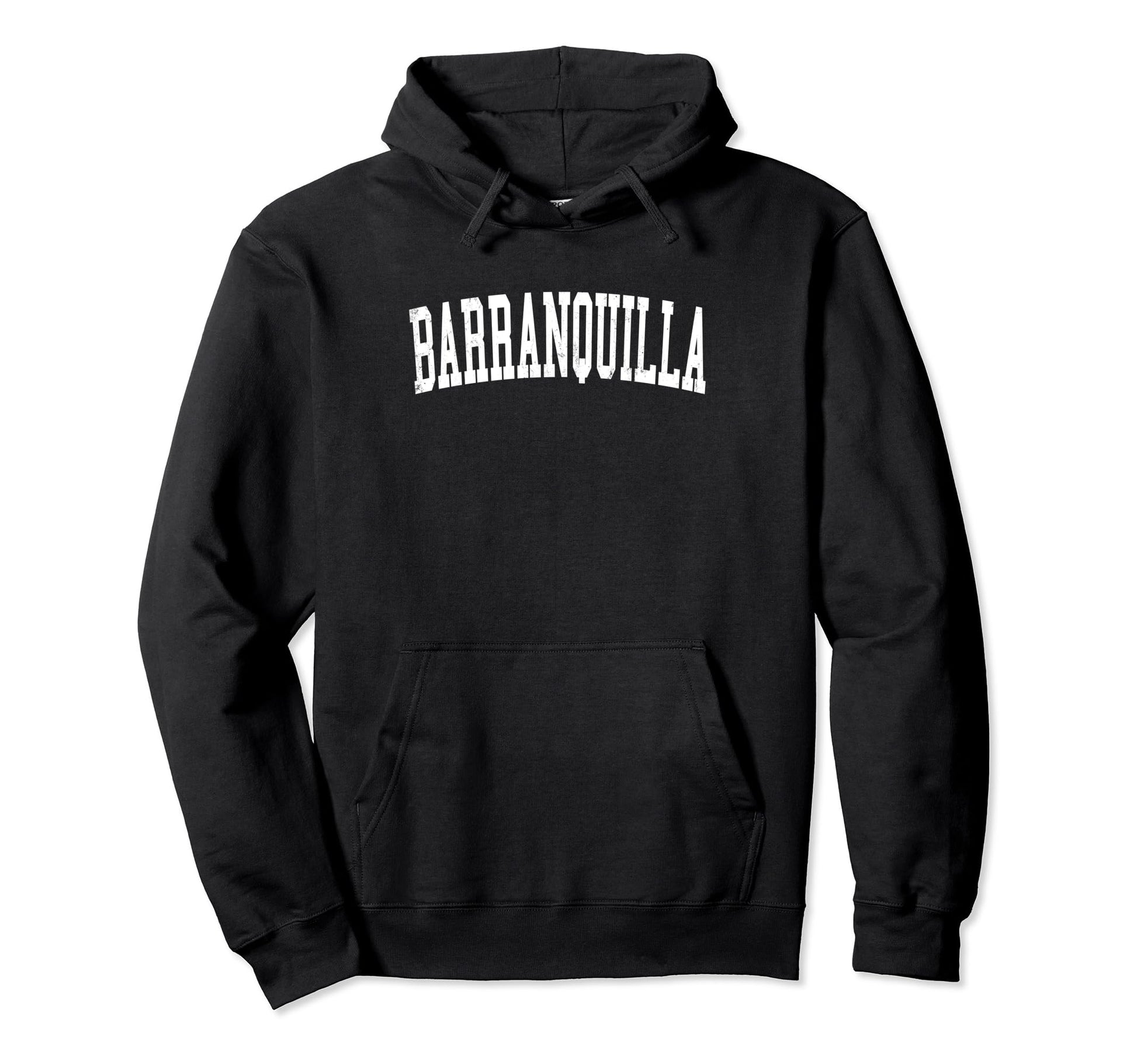 Barranquilla Colombia Distressed White Hoodie - Custom Art Print Unisex - T-Shirt, Sweatshirt, Hoodie